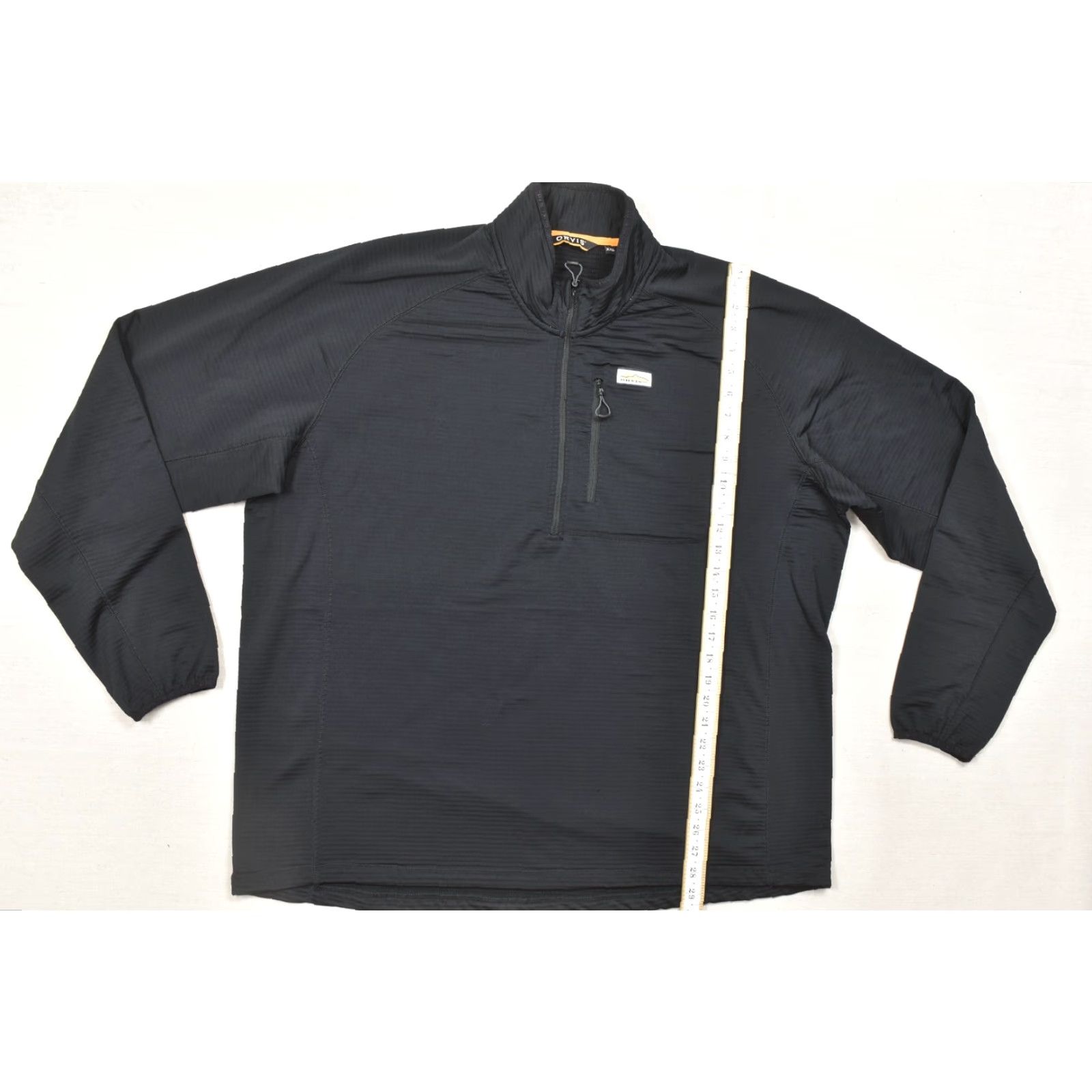 Orvis Orvis PRO Half Zip Fleece Pullover Jacket Mens Black 2XL Textured Grid Backing P Pullover Sweater Winter Fall Spring Regular Zip Front Zipper Capstone Size US XXL / EU 58 / 5 - 4 Thumbnail