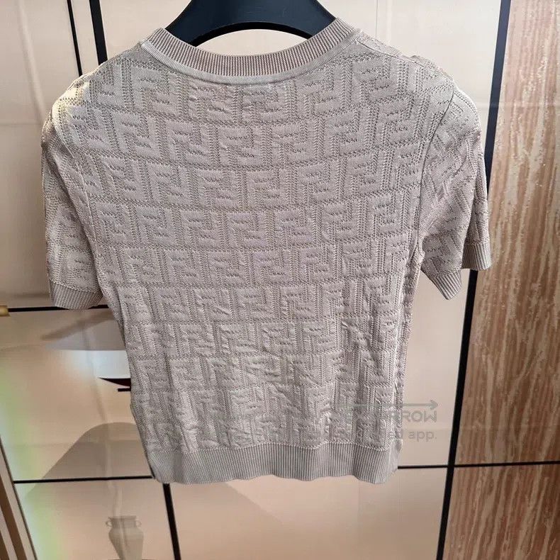 Fendi Fendi Pink double F old logo knitted short sleeve Size 4XL / US 24-26 - 2 Thumbnail