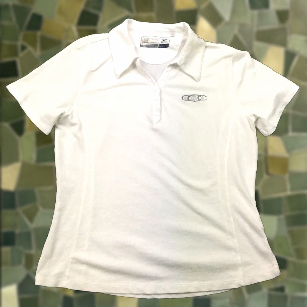 Cutter & Buck VINTAGE Cutter & Buck Womens Golf Shirt Top Large White Dry Tec? Size L / US 10 / IT 46 - 1 Thumbnail