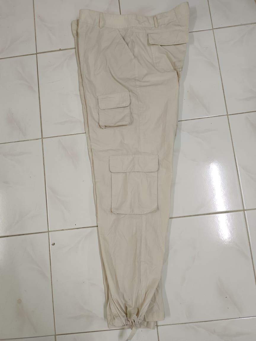 Japanese Brand Streetwear Society Baggy Wide Leg Cargo Parachute Pants Size US 39 - 3 Thumbnail