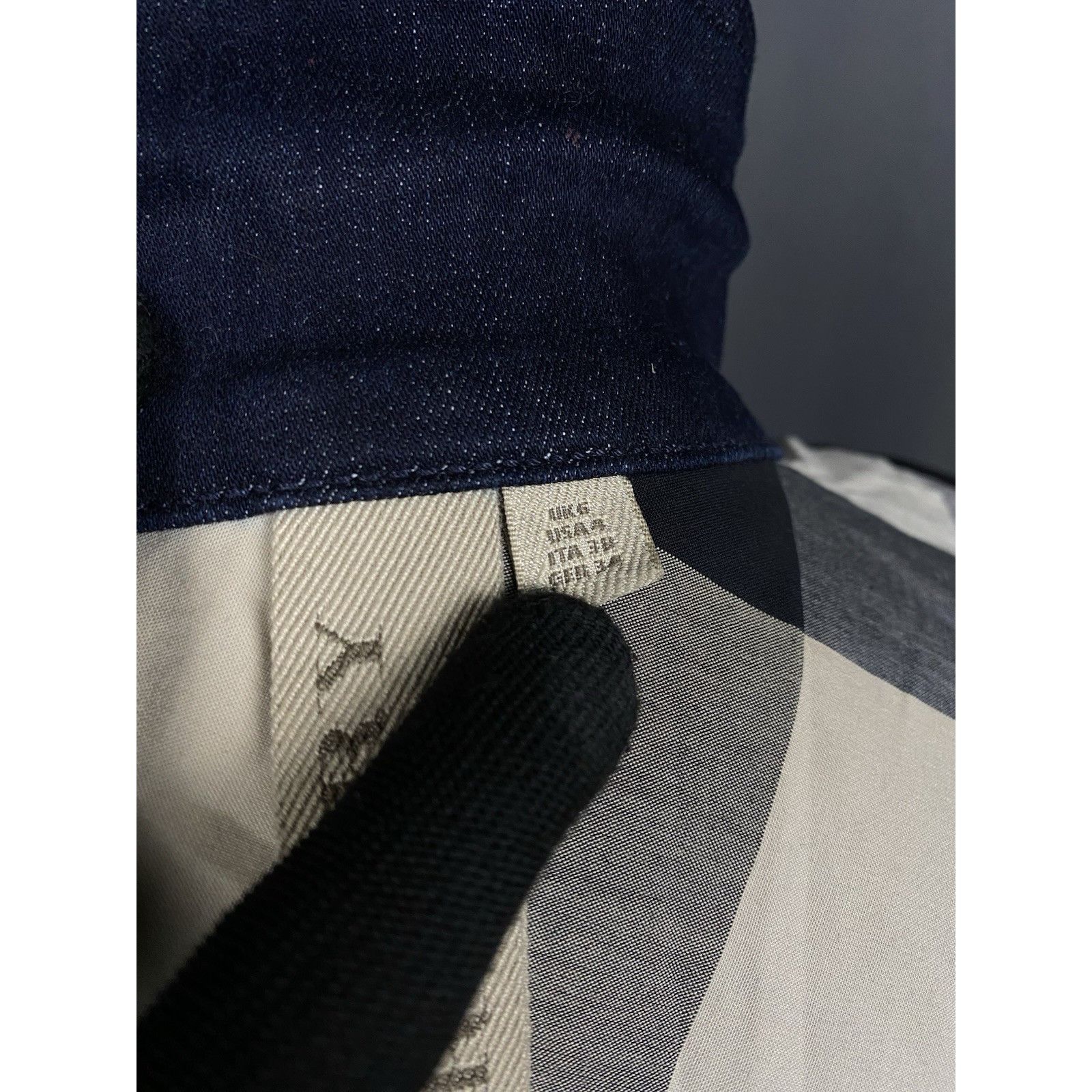 Burberry Burberry Brit Nova Check Women's Blue Denim Jeans Biker Jack Size M / US 6-8 / IT 42-44 - 13 Thumbnail