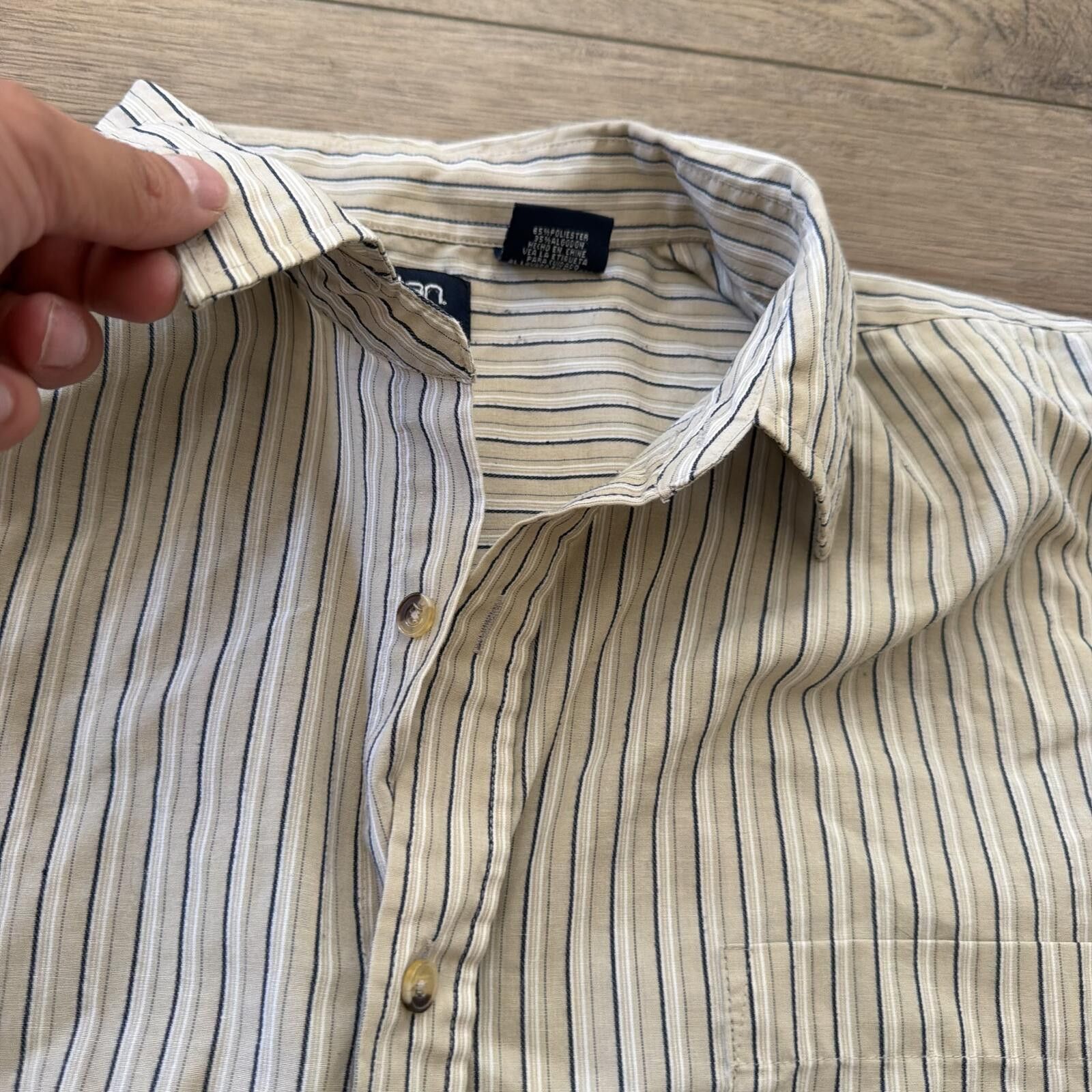 Puritan Vintage Y2K 90s Striped Button Up Puritan XL Skater Surfer Size US XL / EU 56 / 4 - 5 Thumbnail