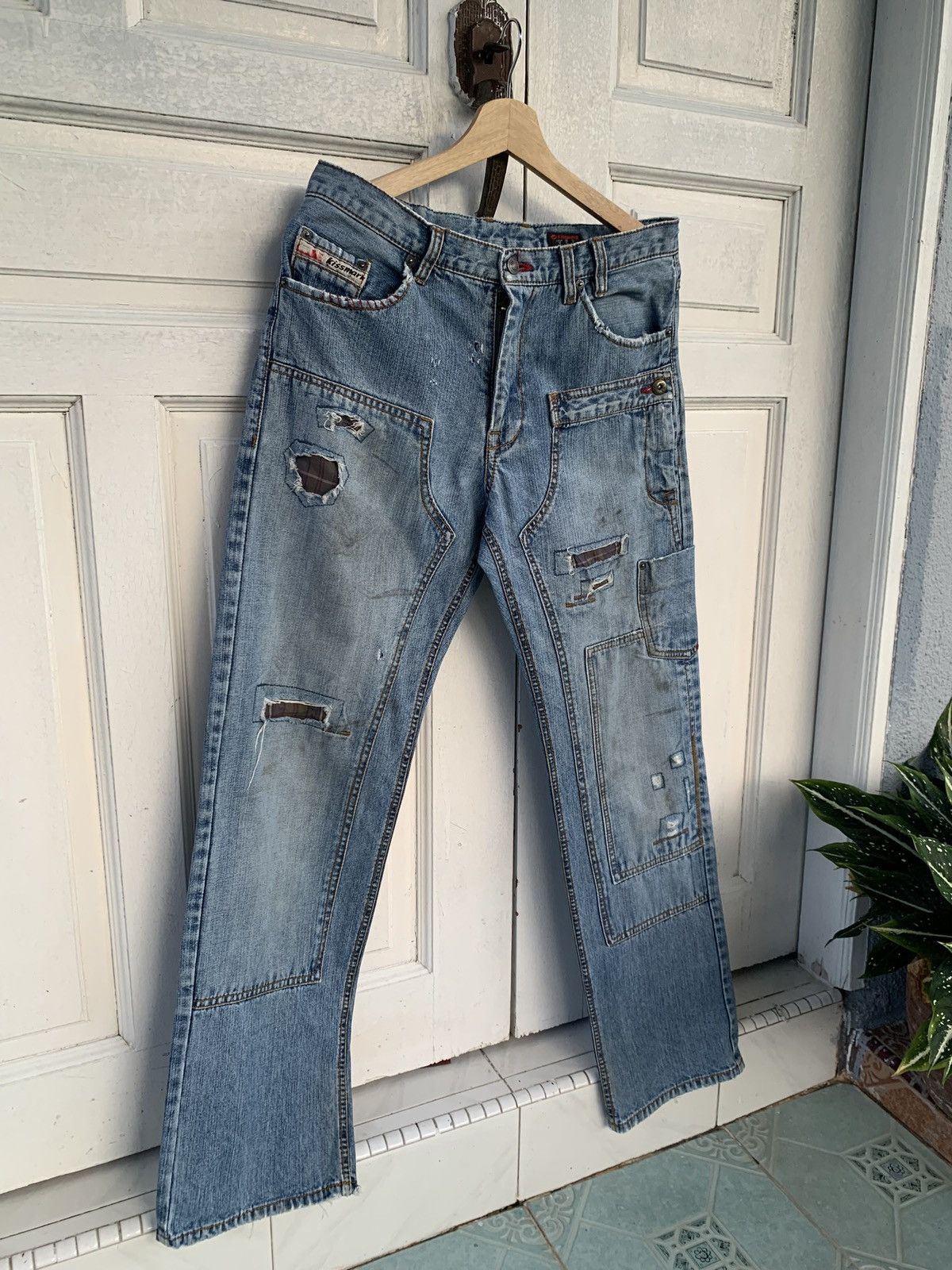 Kissmark doubleknee patchwork jeans