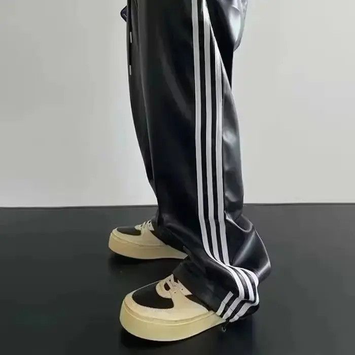 Japanese Brand × Vintage Y2k Retro straight Leather Pants Size US 30 / EU 46 - 2 Thumbnail