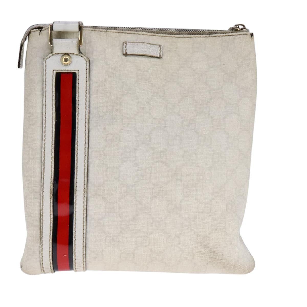 Gucci GUCCI GG Supreme Shoulder Bag Pvc White Red Gold Size ONE SIZE - 13 Thumbnail