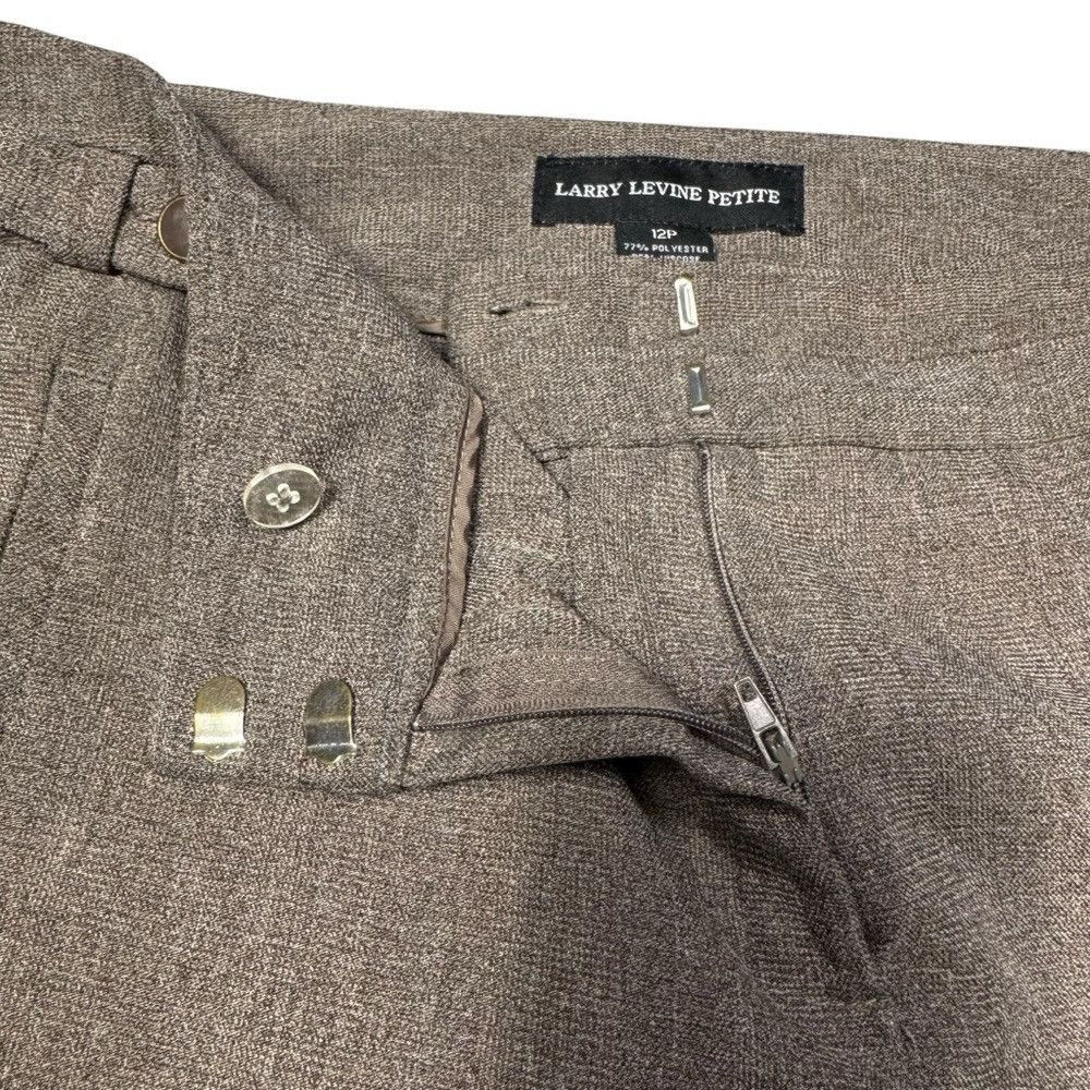Other Larry Levine Petite Brown Pants Size 12 Petite Size 34" / US 12 / IT 48 - 7 Thumbnail