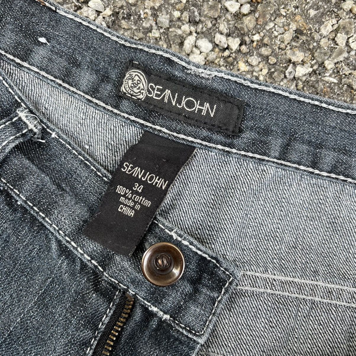 Sean John Y2K Baggy Jeans Sean John Big Logo Embroidery Faded Black Size US 34 / EU 50 - 8 Thumbnail
