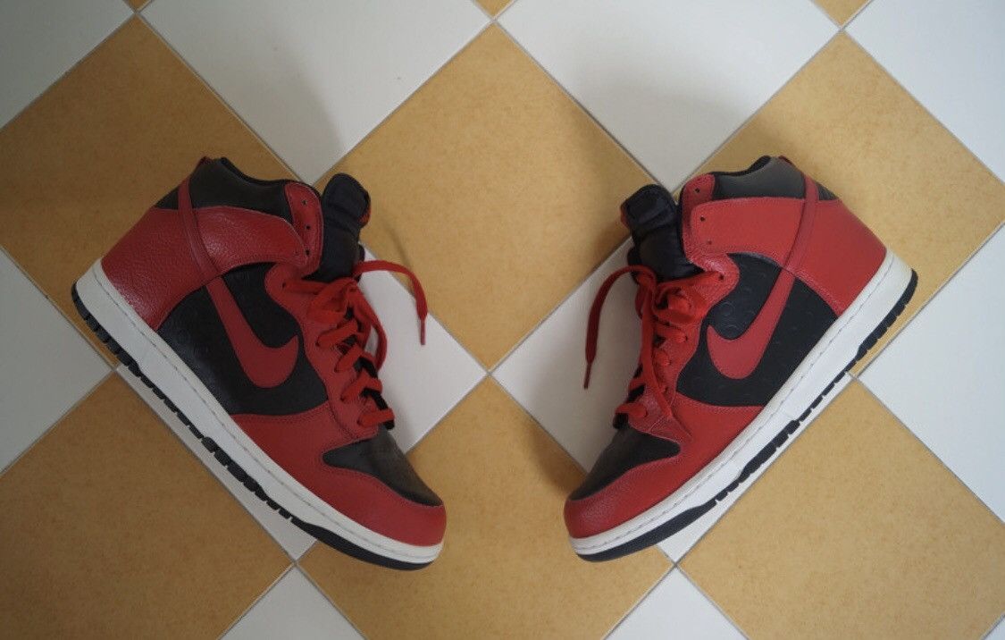 Nike Nike Dunk High - “Be True to Your Street” - Black/Red (2010) Size US 12 / EU 45 - 2 Thumbnail