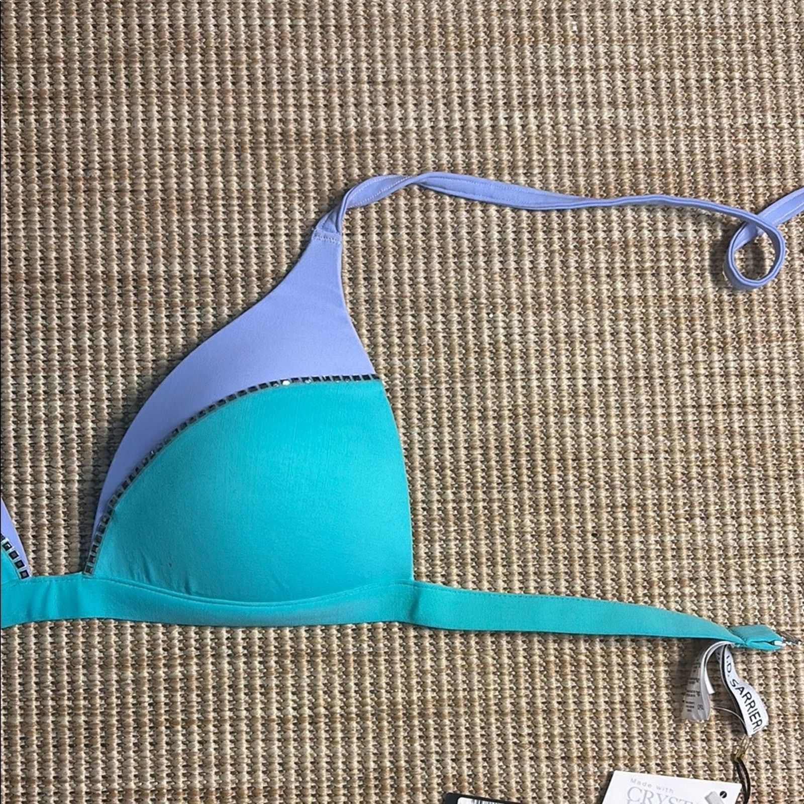 Other NWT I.D. SARRIERI Blue and Purple Bikini Set Swimwear Size S Size ONE SIZE - 9 Thumbnail