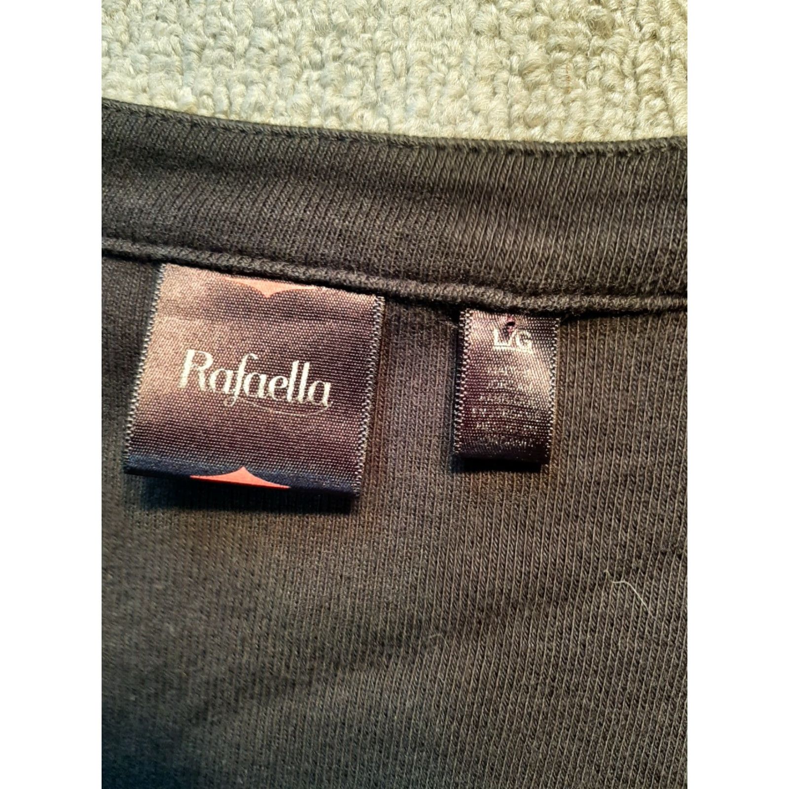 Vintage Rafaella Studio Shirt Women L Black Long Sleeve Snap Closure Regular Modern Knit Pop Size L / US 10 / IT 46 - 2 Thumbnail
