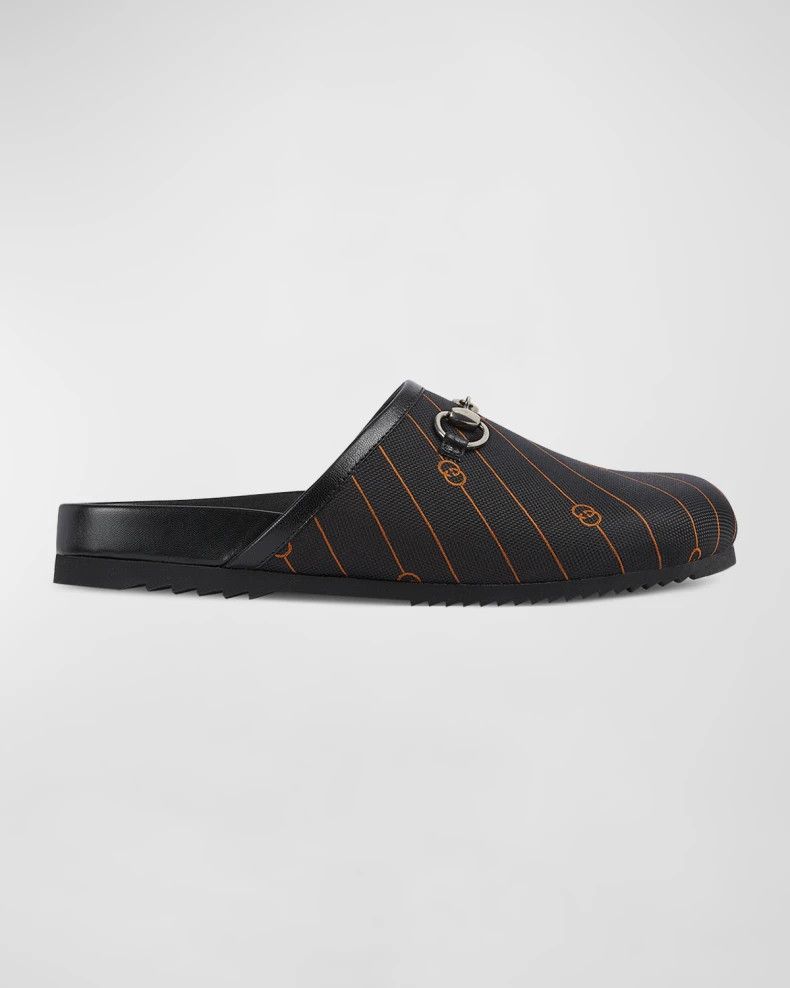 Gucci o1s1wg110225 Slipper With Horsebit in Black & Orange Size US 7.5 / EU 40-41 - 1 Thumbnail
