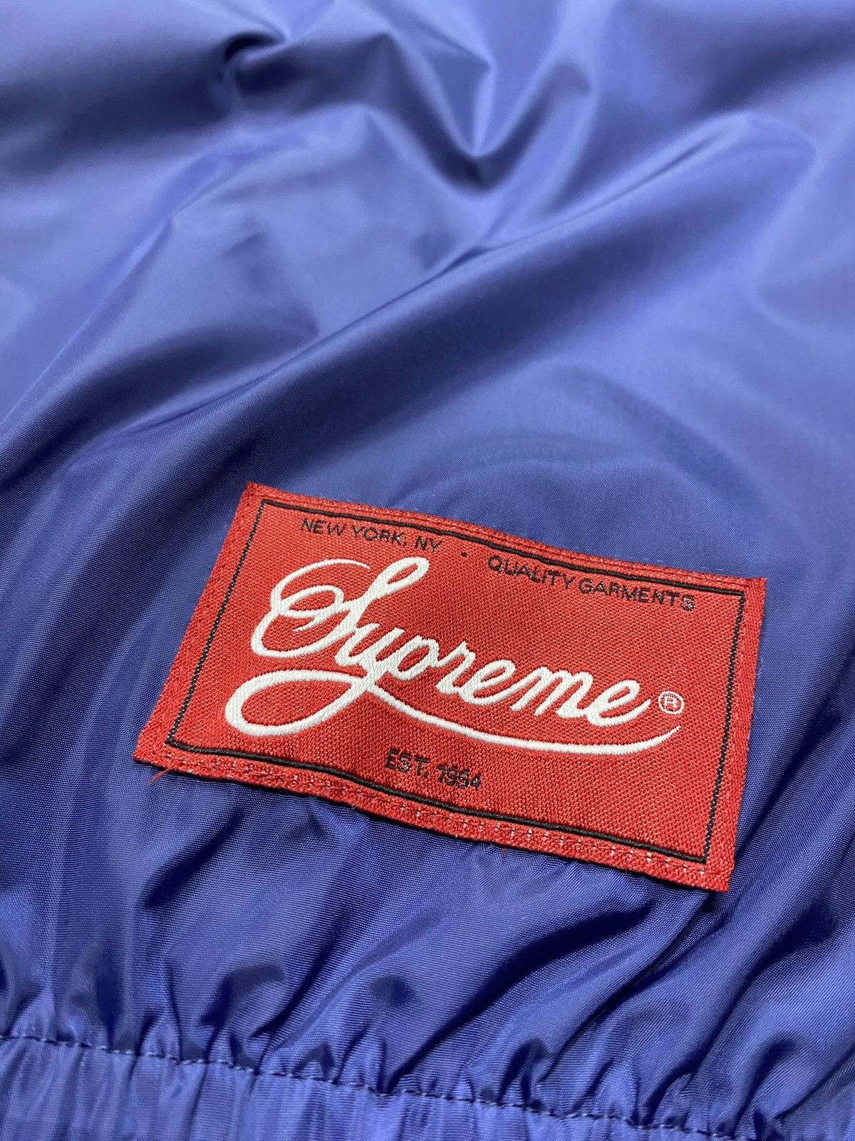 Supreme Supreme Hooded Warm Up Pullover Navy (FW23) Size US XL / EU 56 / 4 - 4 Thumbnail