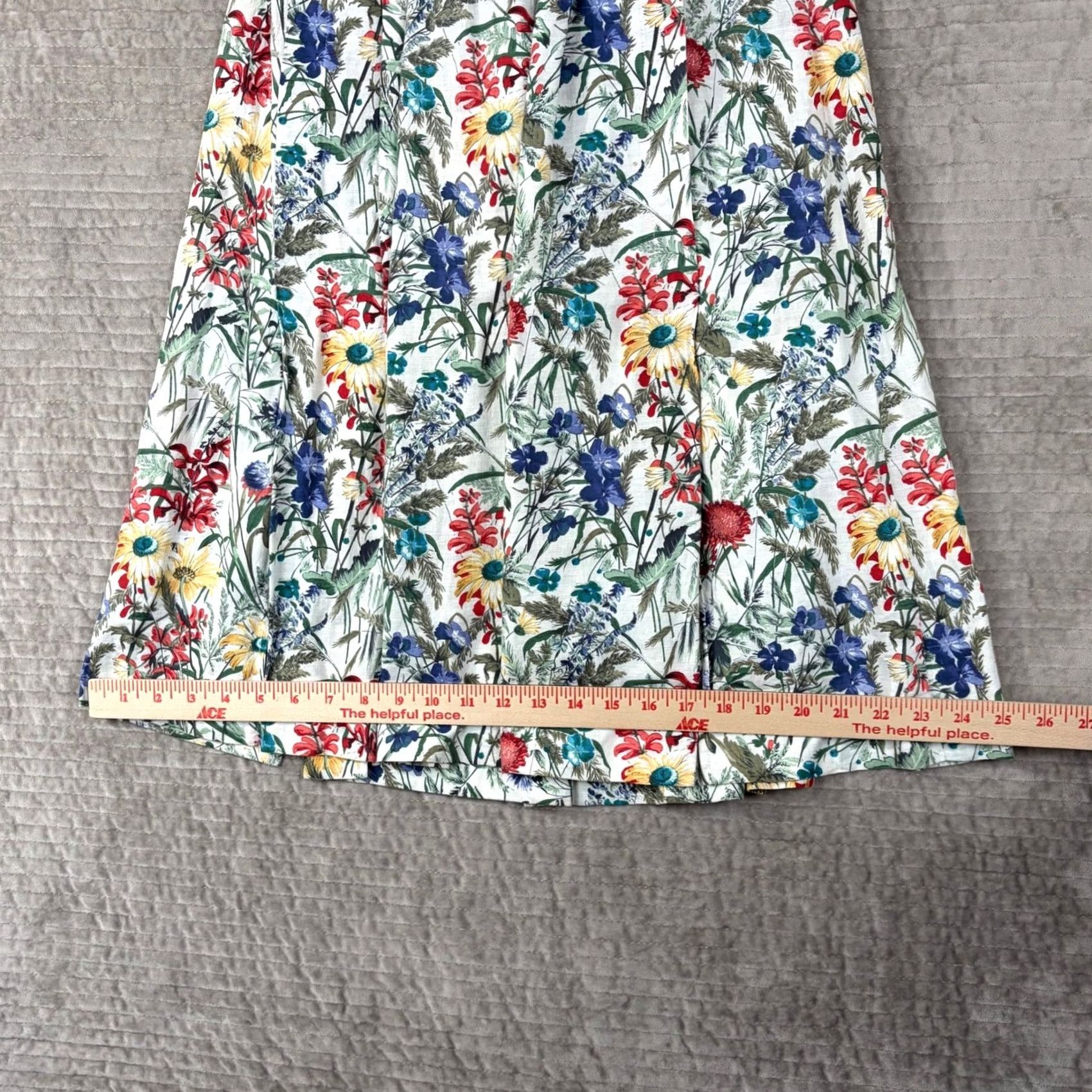 Vintage Geiger Collections Floral Midi Skirt - Austria Wildflower Botanical Sz 36 Size 25" / US 0 / IT 36 - 7 Thumbnail