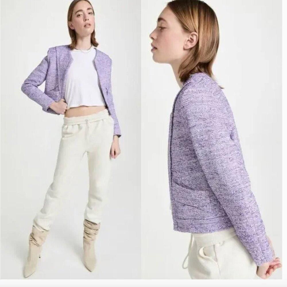 Iro IRO Paris Nolun Tweed Jacket Purple/Silver Size S/36 NWT Size S / US 4 / IT 40 - 7 Thumbnail