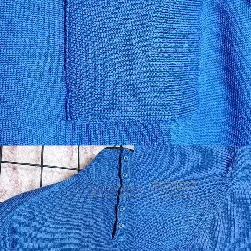 Dior Dior Blue Wool Long Sleeve Pullover Sweater . Size M / US 6-8 / IT 42-44 - 9 Thumbnail