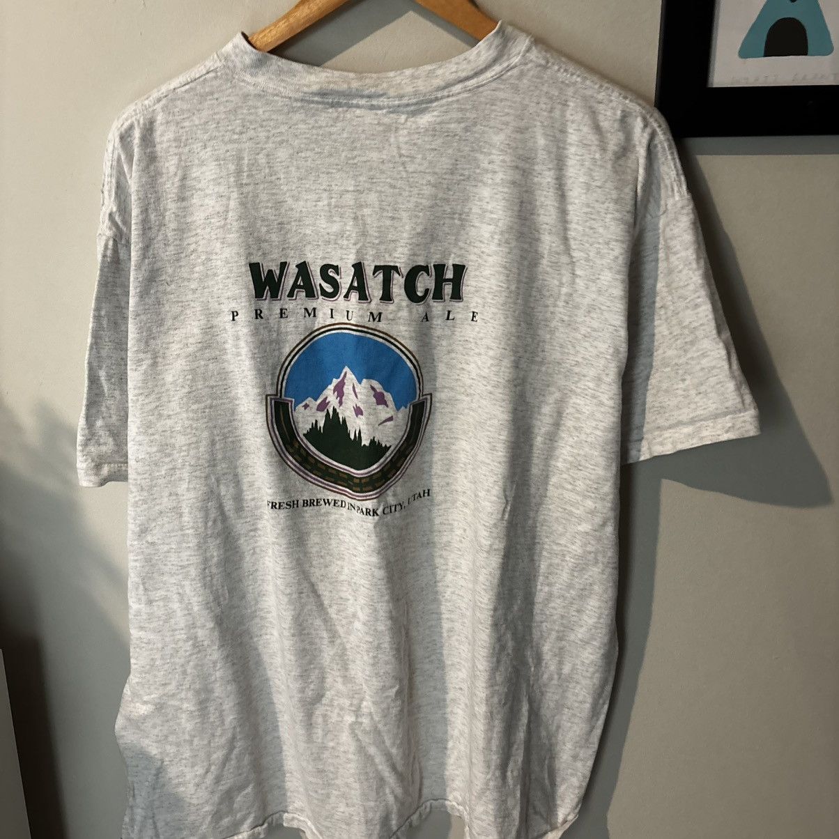 Vintage Vintage 1990s Wasatach Brewery Single Stitch Shirt Size US XL / EU 56 / 4 - 2 Thumbnail