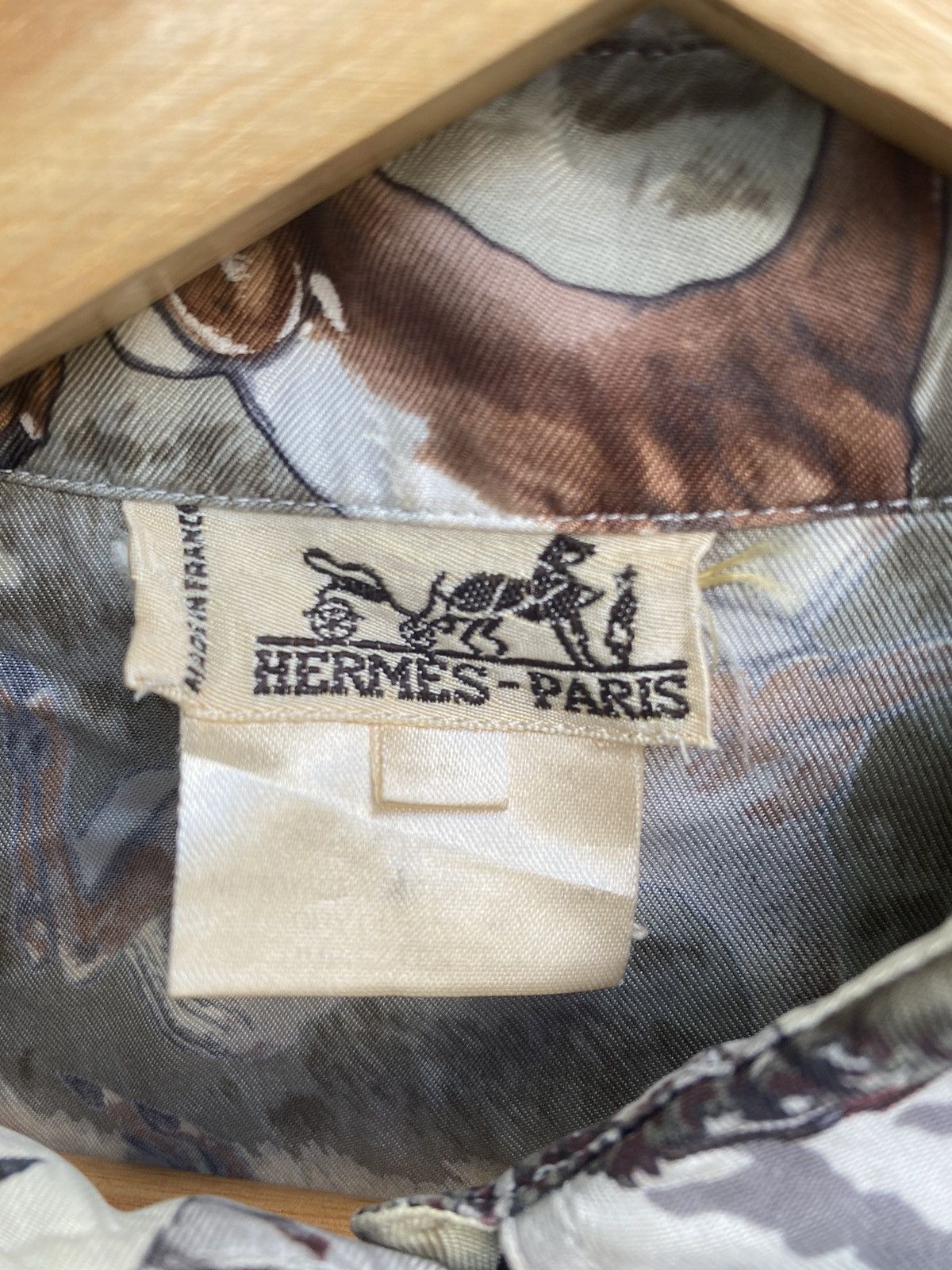 Hermes × Vintage Hermes paris silk Shirt Size M / US 6-8 / IT 42-44 - 2 Thumbnail