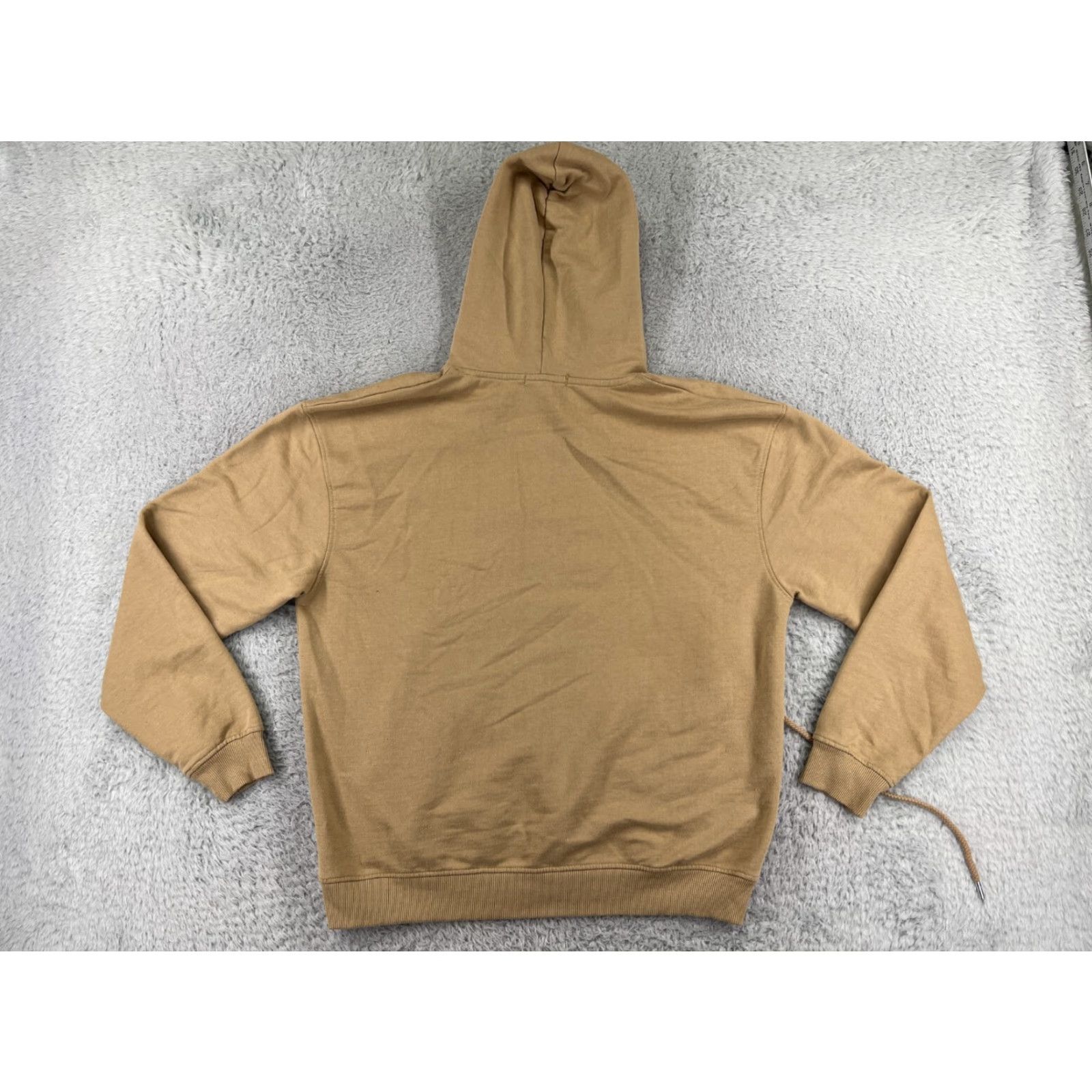 PrettyLittleThing VINTAGE PRETTYLITTLETHING Sweater Shirt Womens Medium Beige Hooded Pullover Kangaroo Pocket Size M / US 6-8 / IT 42-44 - 2 Thumbnail