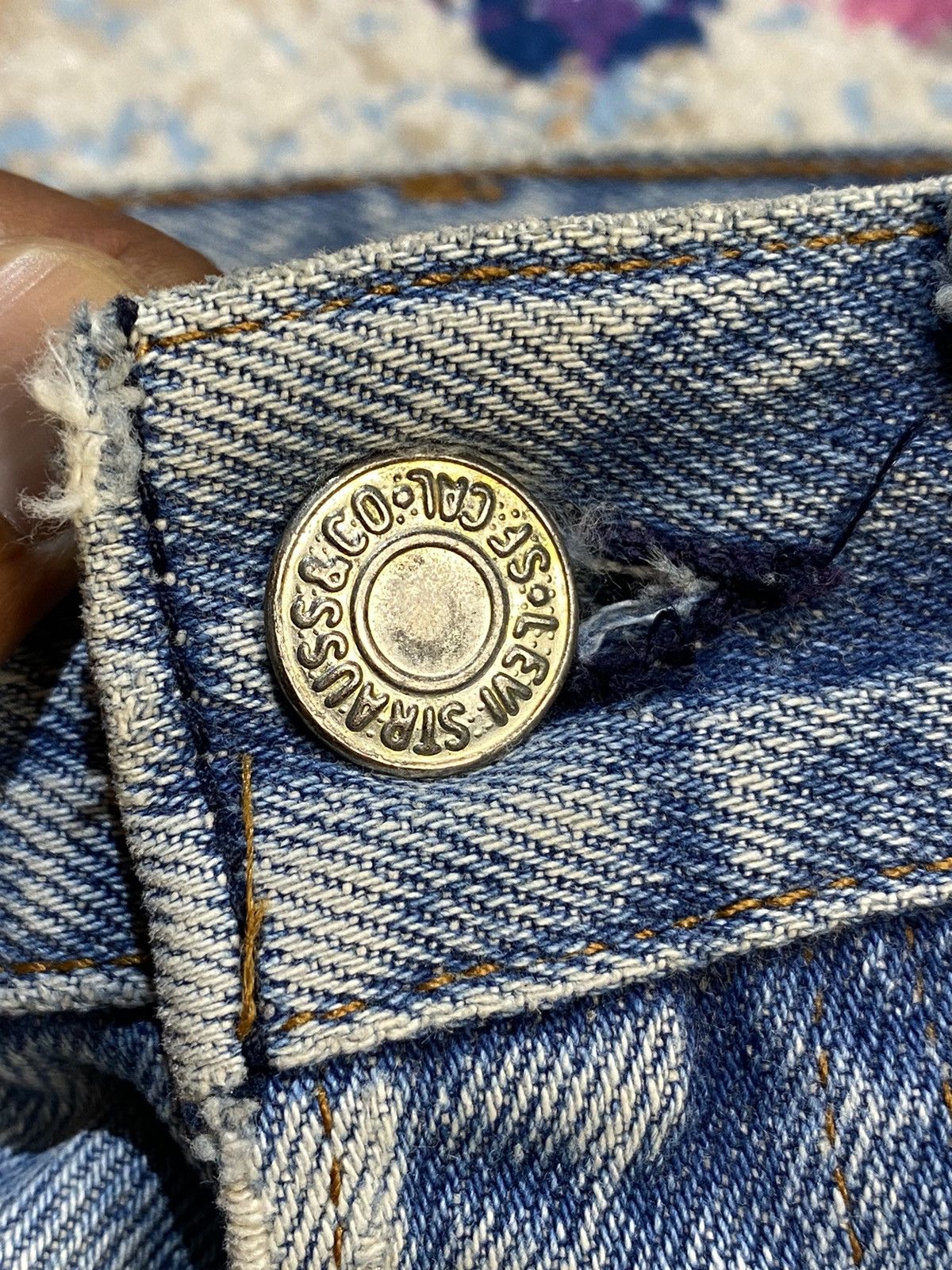 Levi's × Vintage 60's Levis Destroyed Washed Blue Rindem Jeans Size US 30 / EU 46 - 19 Thumbnail