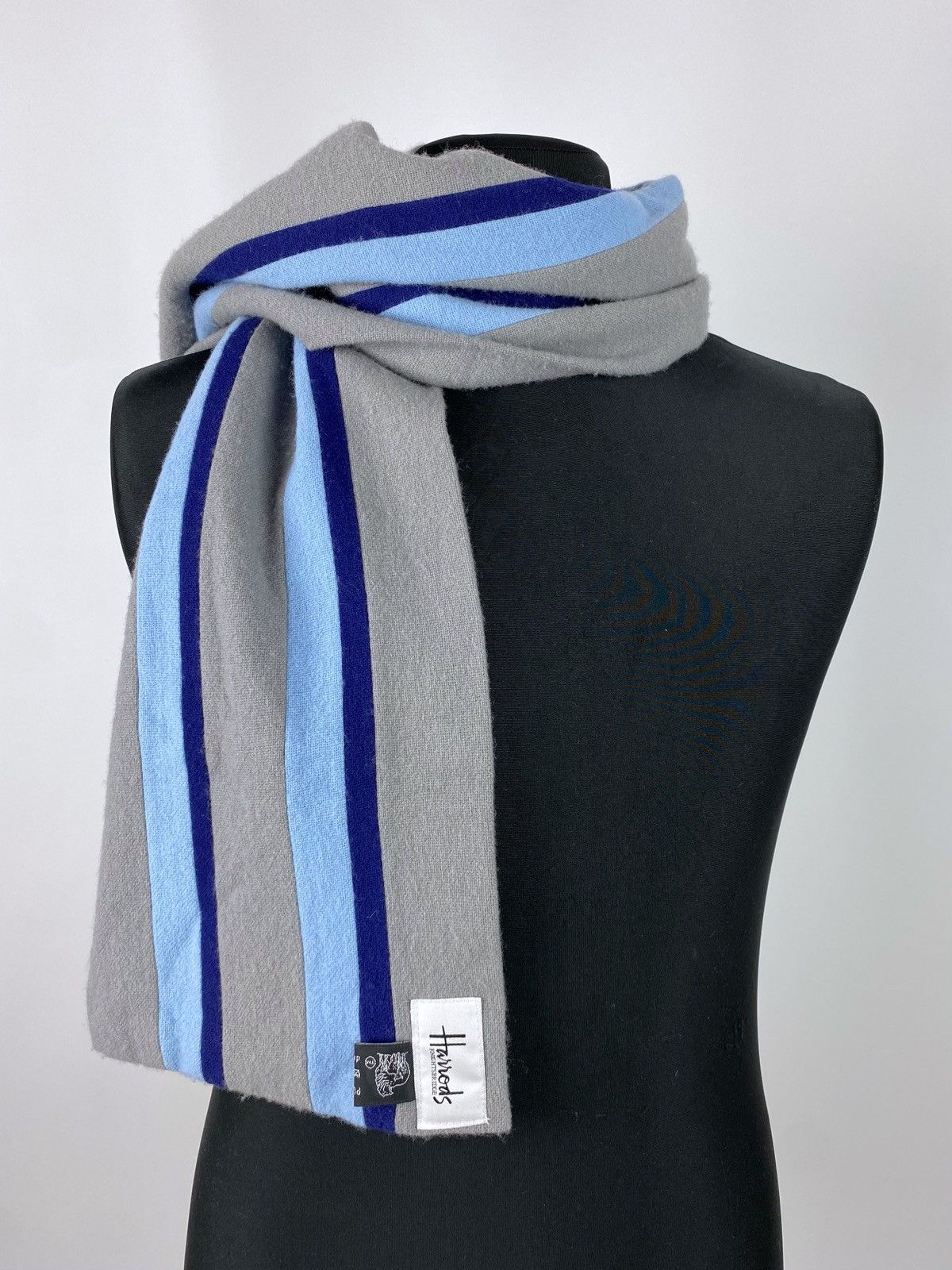 Harrods Harrods Knightsbridge Wool Striped College Scarf Size ONE SIZE - 1 Thumbnail