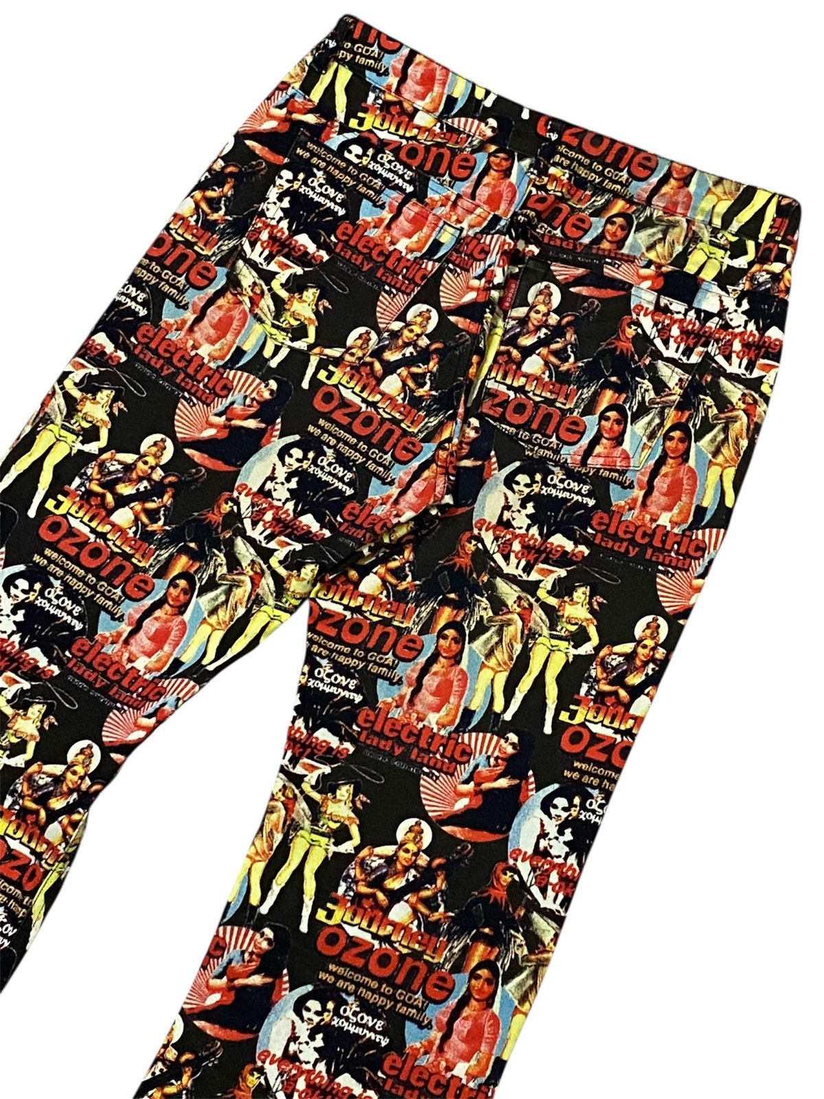Vintage 💃90s Ozone Communituly Tokyo Cowgirls Printed Bootcut Jeans Size US 28 / EU 44 - 8 Thumbnail