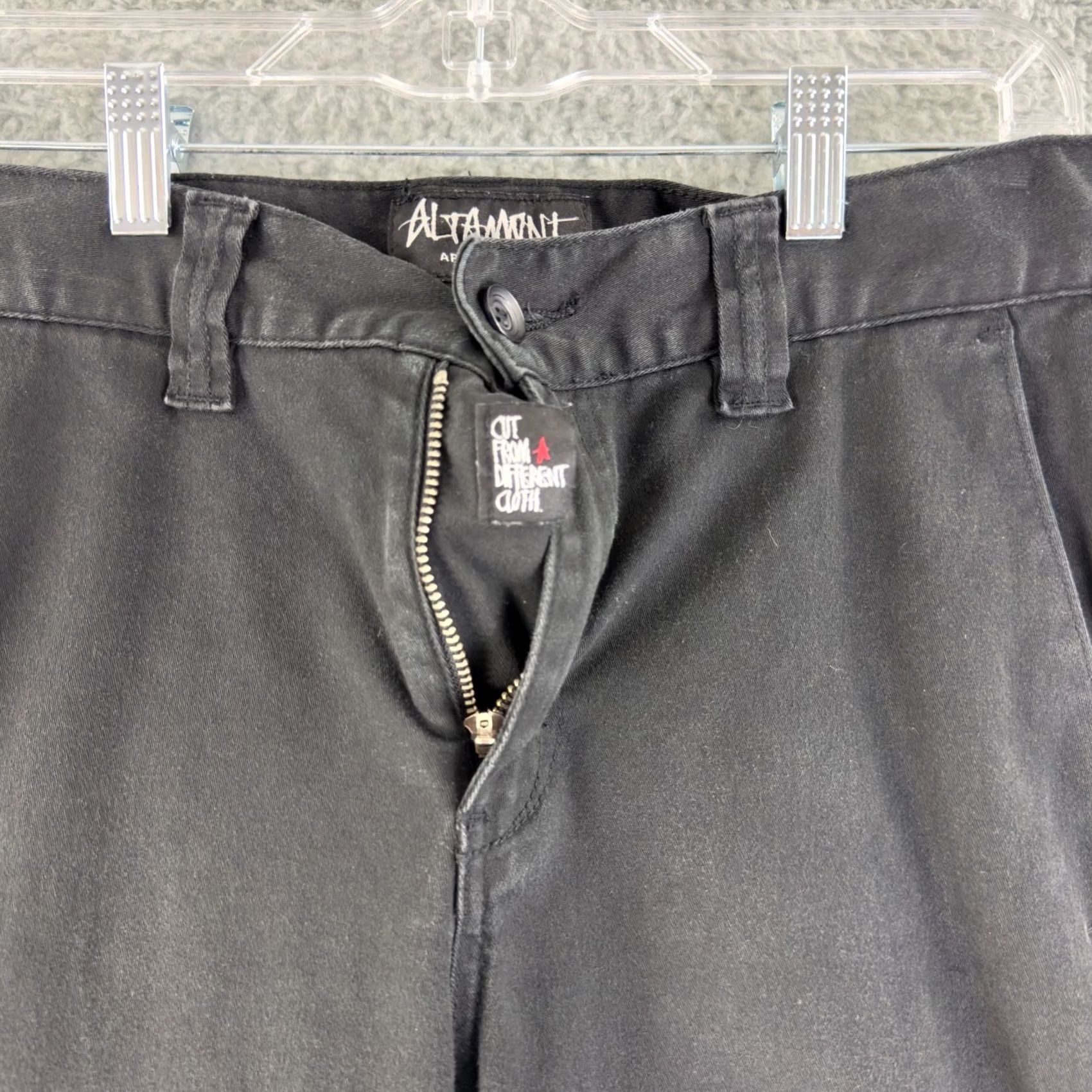 Altamont Altamont A 1969 Chino Pants Mens 30 Black Flat Front Slim Straight Casual Size US 30 / EU 46 - 6 Thumbnail