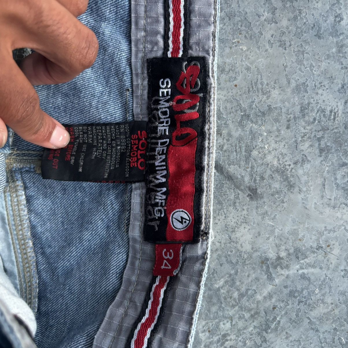 JNCO × Southpole × Vintage Vintage Y2k Baggy Solo Denim Cargo Jeans Size US 34 / EU 50 - 7 Thumbnail