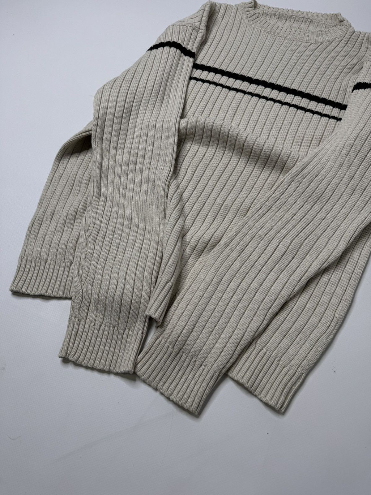 Vintage Vintage beige ribbed knit sweater swag if6was9 l.g.b skater Size US M / EU 48-50 / 2 - 4 Thumbnail