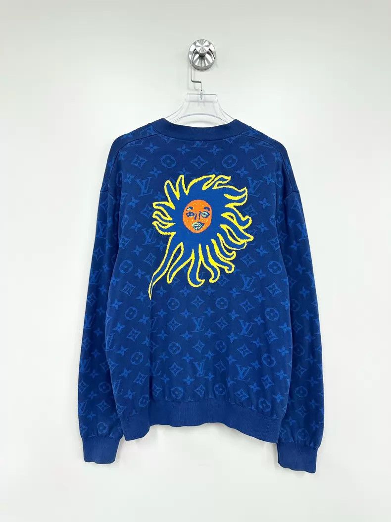Louis Vuitton Louis Vuitton Blue sunflower logo knit cardigan shirt Size US S / EU 44-46 / 1 - 2 Thumbnail
