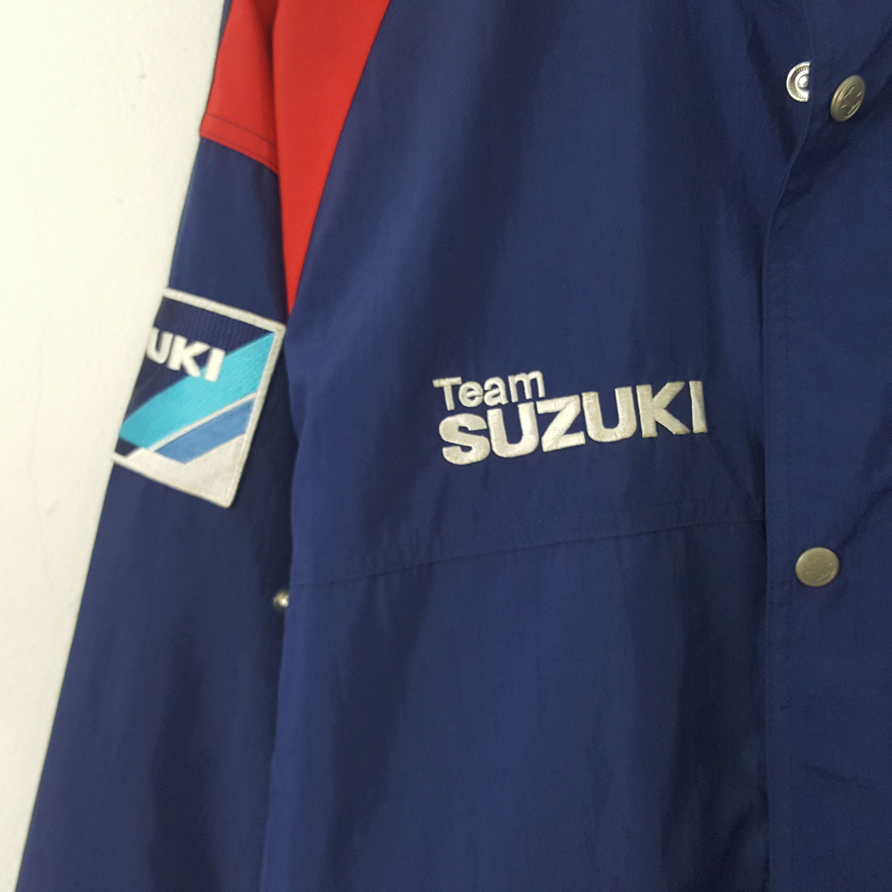 Vintage Vintage Team Suzuki Sport Racing Windbreaker Jacket Size US L / EU 52-54 / 3 - 4 Thumbnail