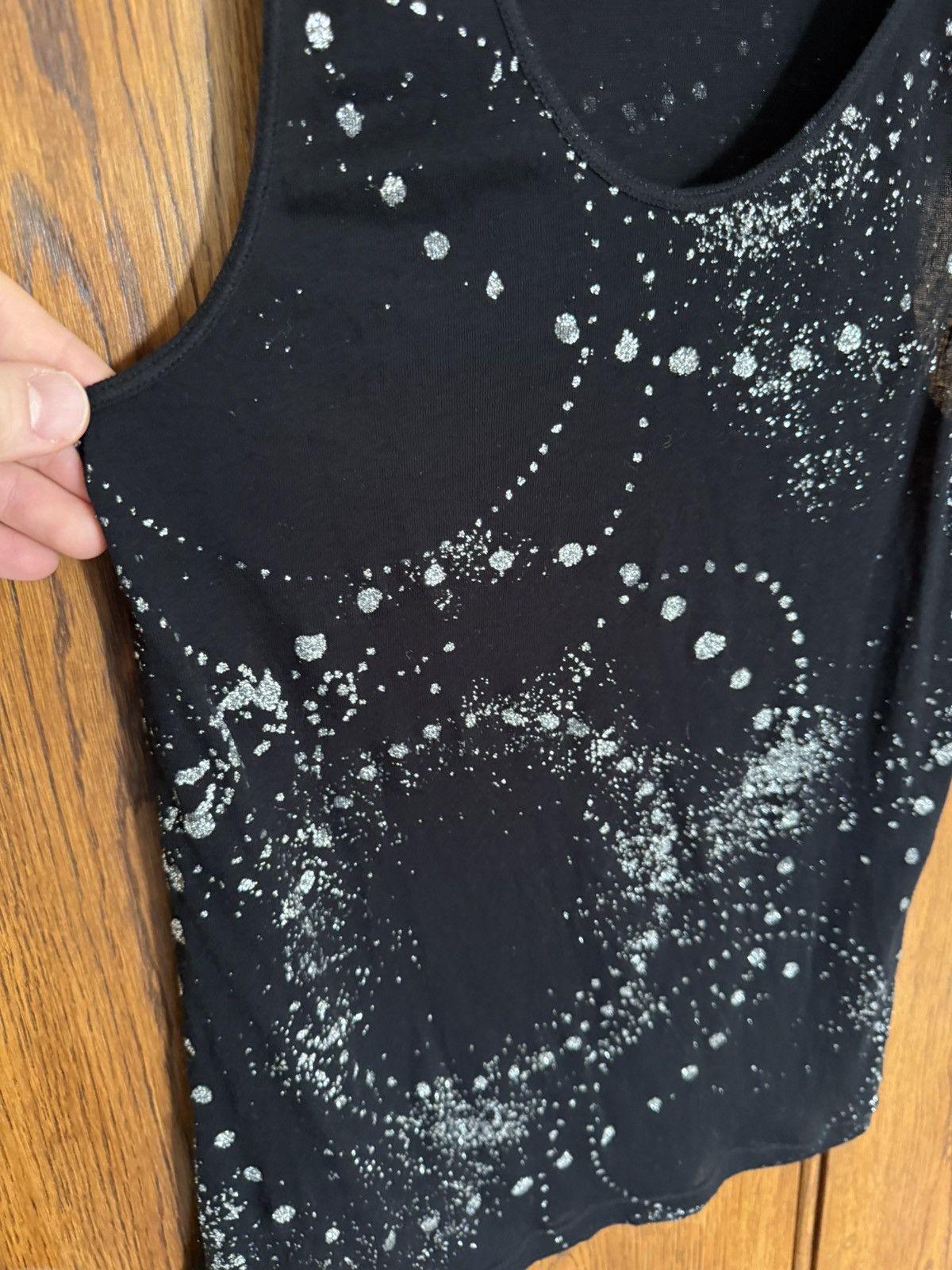 Saint Laurent Paris SS20 Saint Laurent black silver glitter vest tank top L BNWT Size US L / EU 52-54 / 3 - 6 Thumbnail