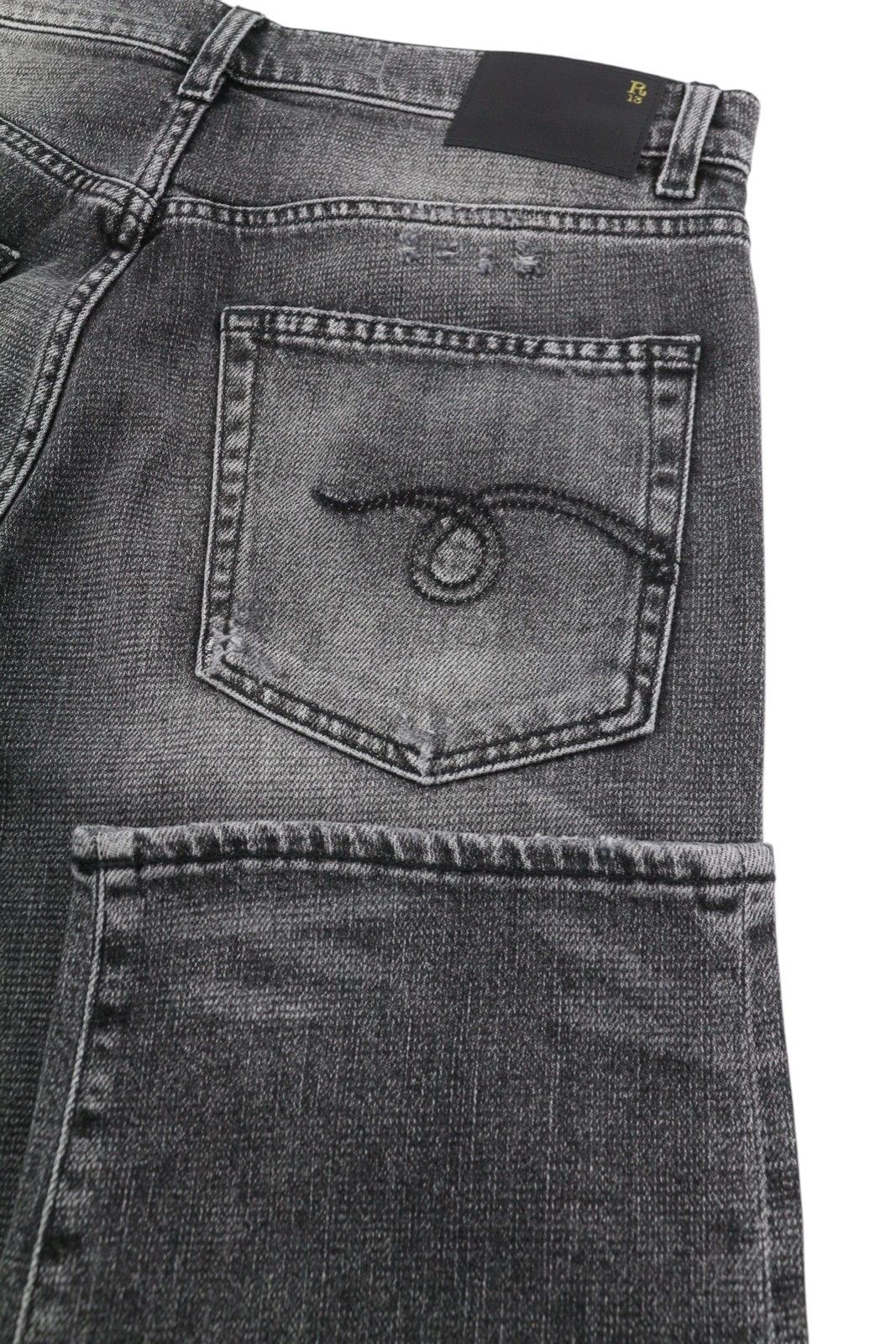 R13 BOYFRIEND 27 Vintage Grey Cropped Jeans 88837 Size 27" / US 4 / IT 40 - 6 Thumbnail