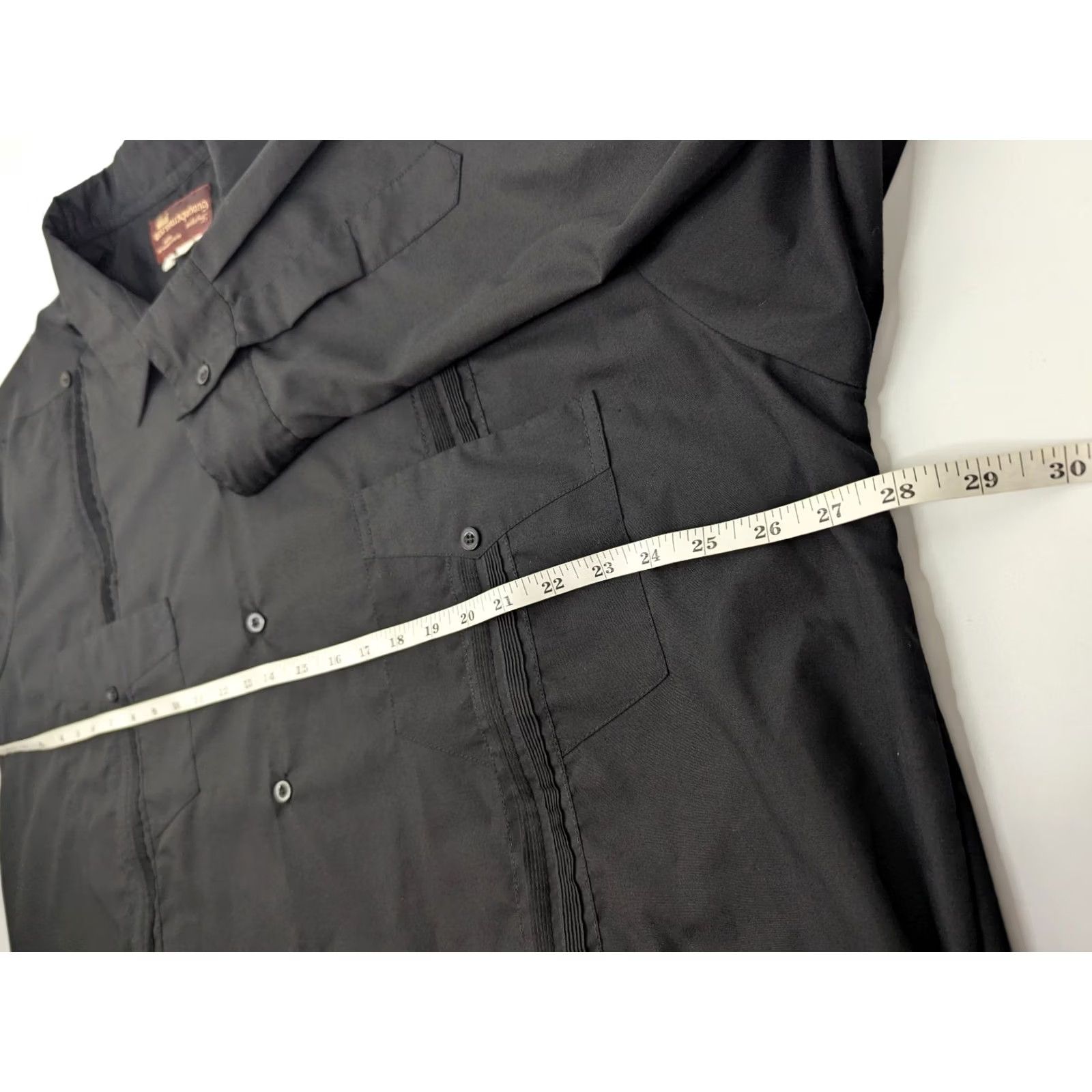 Vintage VINTAGE Trujeque Guayaberass Men’s Black Cotton 4 Pocket Long Sleeve Guayabera Shirt Shirt Mens Black Cotton 4 Pocket Long Sleeve Guayabera Shirt Size US M / EU 48-50 / 2 - 7 Thumbnail