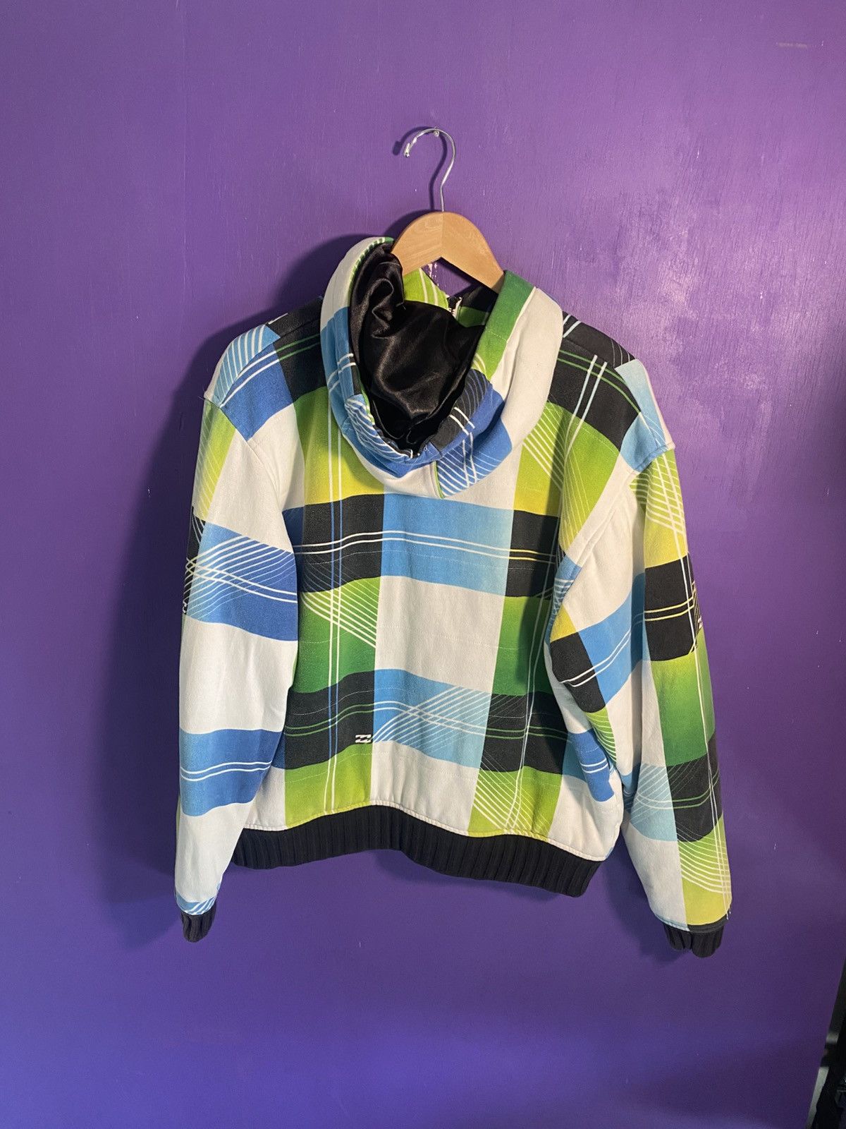 Billabong × Vintage Vintage Y2K Billabong plaid print hoodie Size US L / EU 52-54 / 3 - 2 Thumbnail
