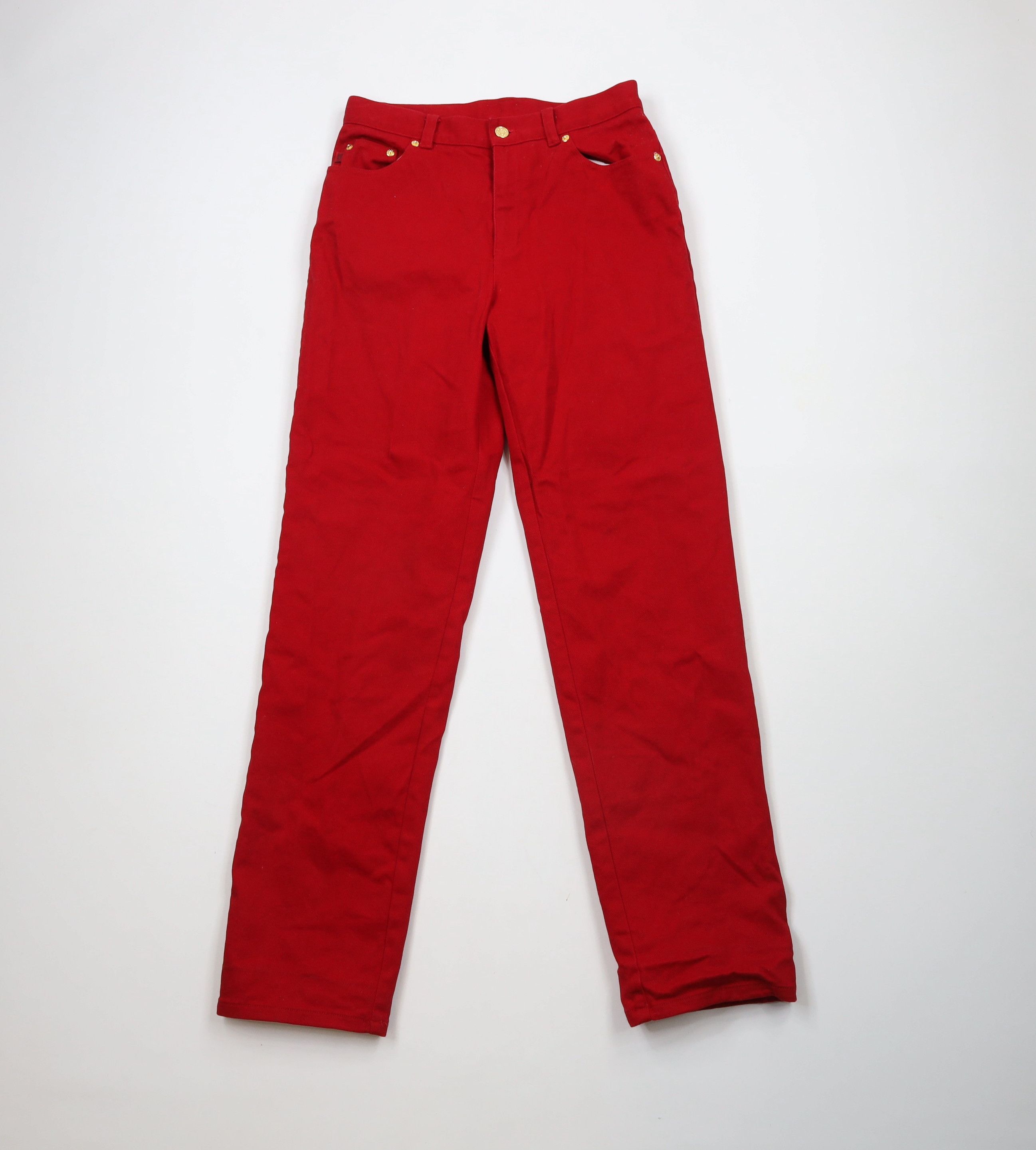 Ralph Lauren × Vintage Vintage 90s Ralph Lauren Straight Leg Denim Jeans Red Size 28" / US 6 / IT 42 - 1 Thumbnail