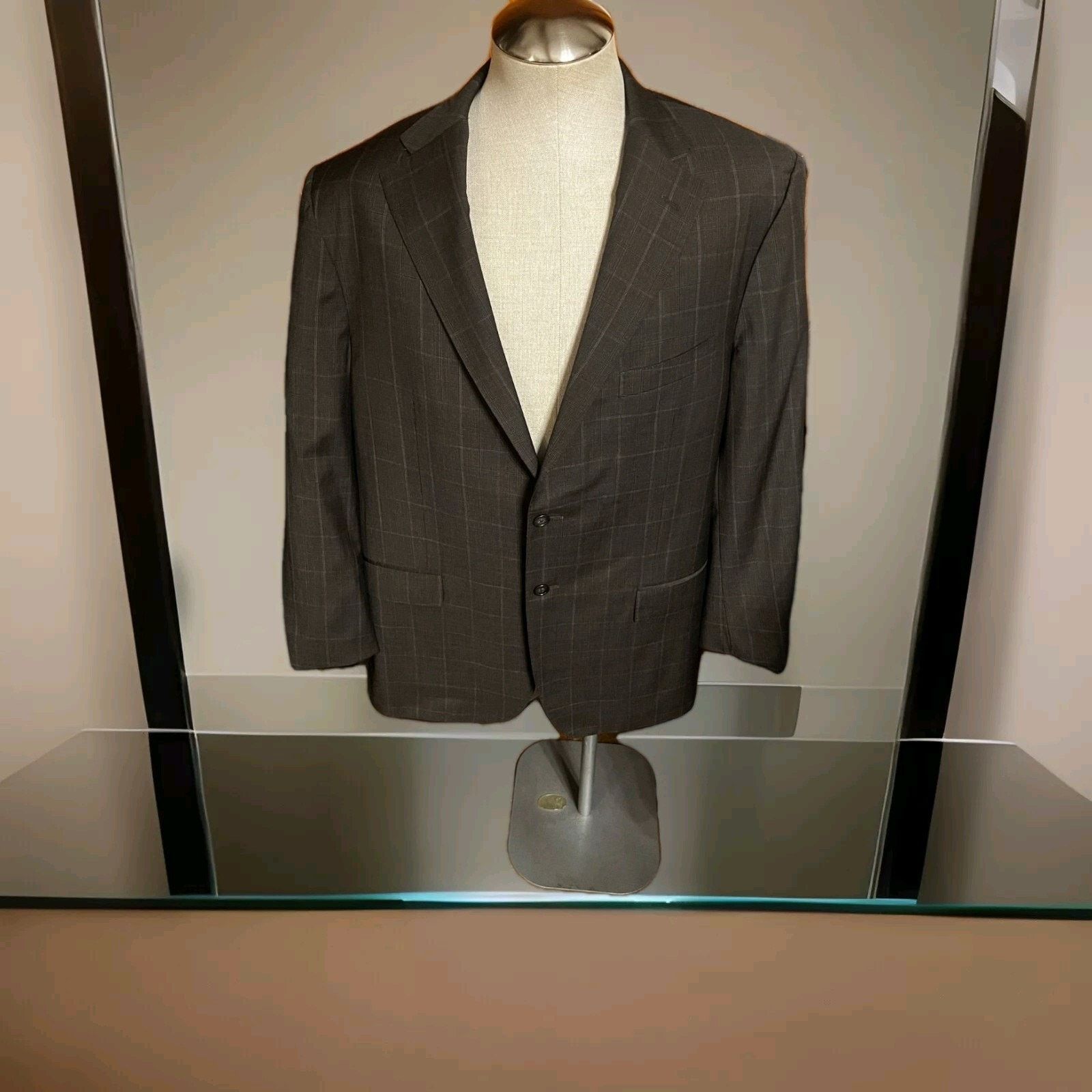 Corneliani Corneliani Brown 100% Virgin Wool Jacket Mens Size 48L US Size 48L - 11 Thumbnail