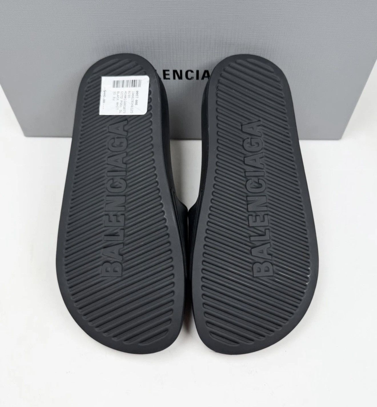 Balenciaga Size 5 Women’s - Balenciaga Pool Slides Black Glow NEW! Size US 5 / IT 35 - 6 Thumbnail