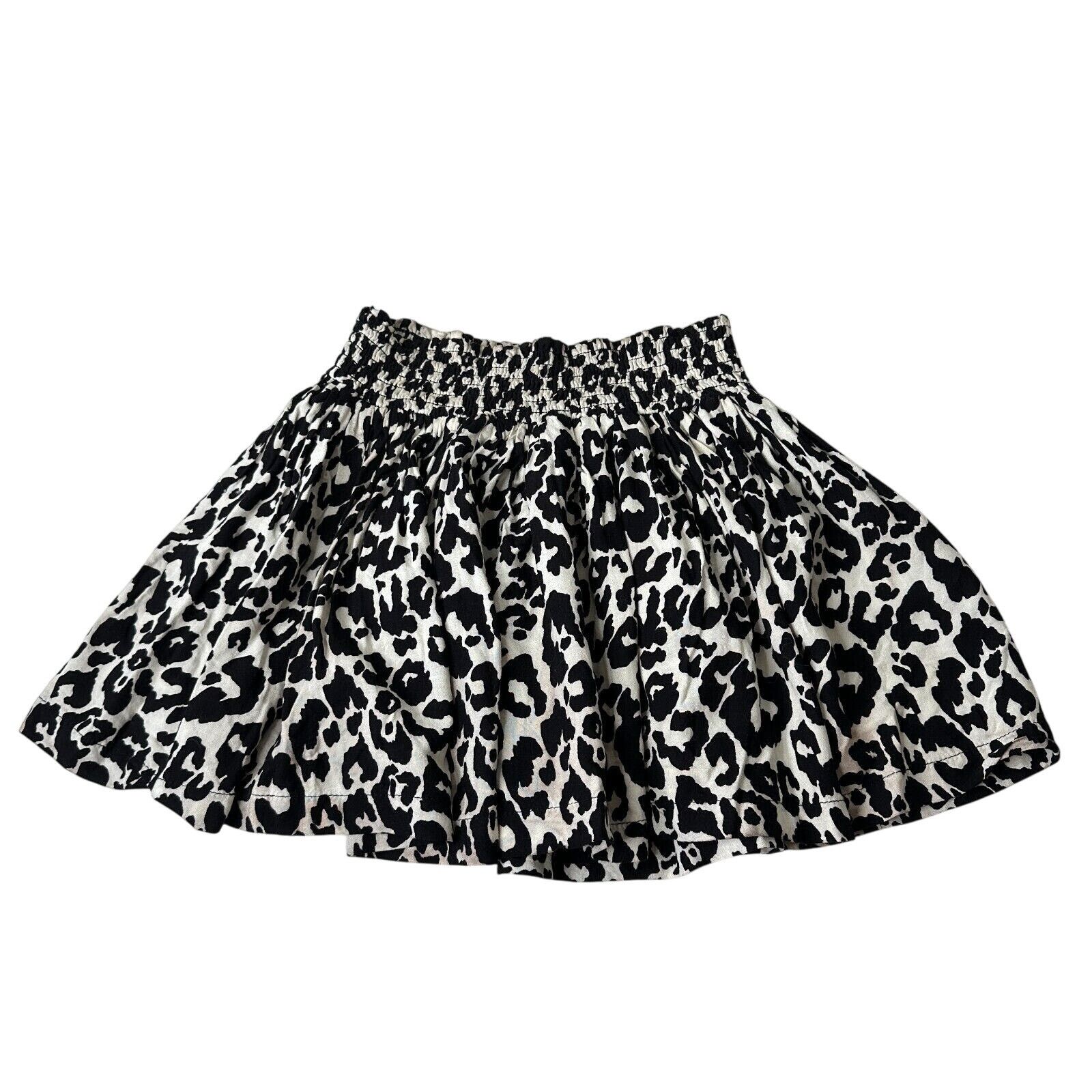 H&M H&M Divided Leopard Cream Black Ruffled Mini Skirt 4 Size 27" / US 4 / IT 40 - 1 Thumbnail