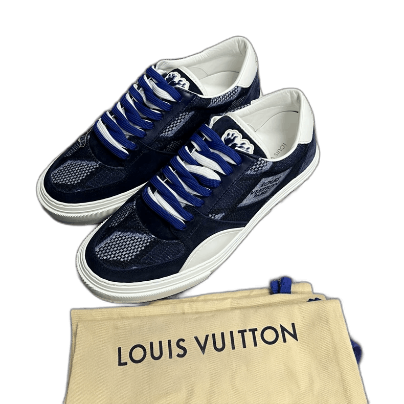 Louis Vuitton Louis Vuitton Blue Low Top Casual Sneakers Size US 5 / EU 37 - 1 Thumbnail