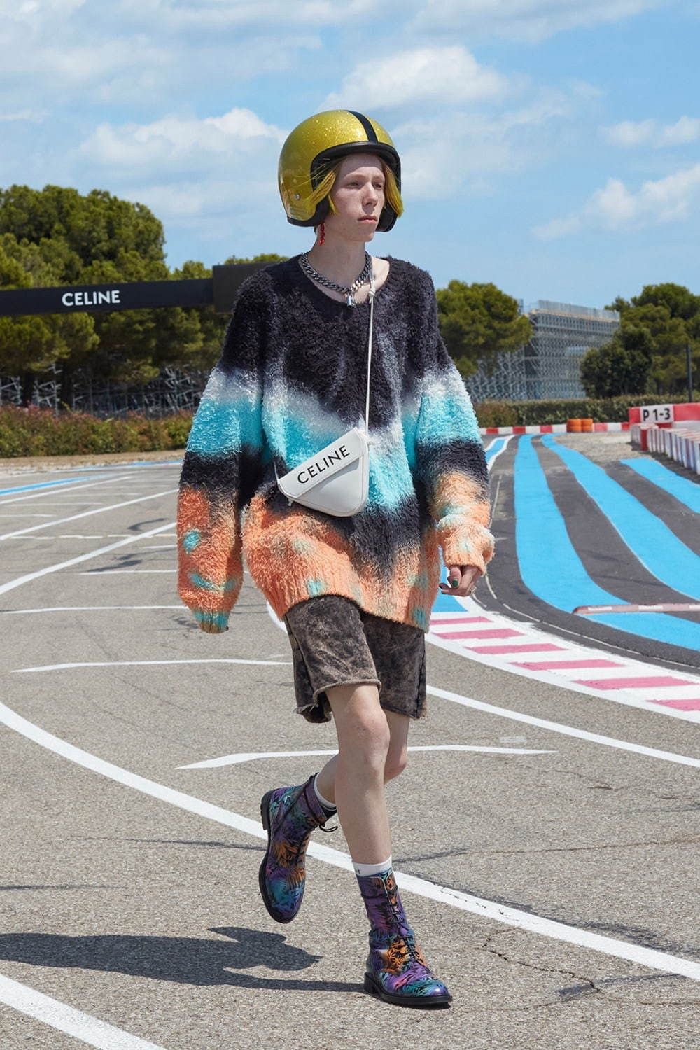 Celine CELINE BY HEDI SLIMANE 21SS OVERSIZE Tie-Dye Brushed Sweater Size US XS / EU 42 / 0 - 2 Thumbnail