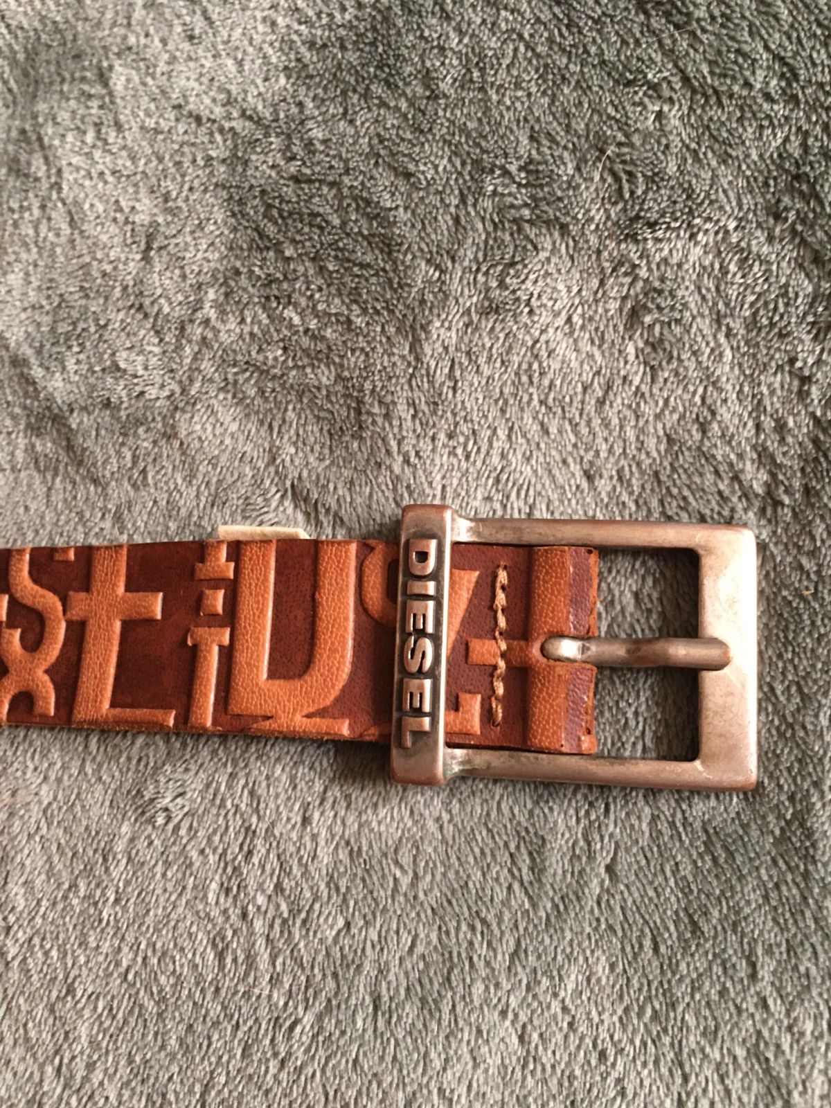 Diesel × Japanese Brand DIESEL Designer Leather Italy Belt Size 85 cm 34 in Size 28 - 2 Thumbnail
