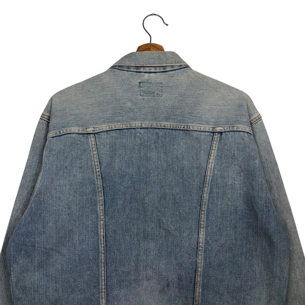 Wrangler 🔥14OZ BROKEN DENIM TRUCKER BIKER DENIM JACKET WRANGLER Size US M / EU 48-50 / 2 - 11 Thumbnail