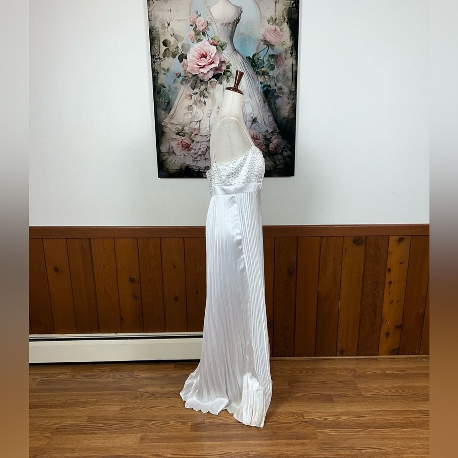 Other Beautiful Vintage 90s Chadwick’s Simple Pleated Wedding Gown Size XL / US 12-14 / IT 48-50 - 4 Thumbnail