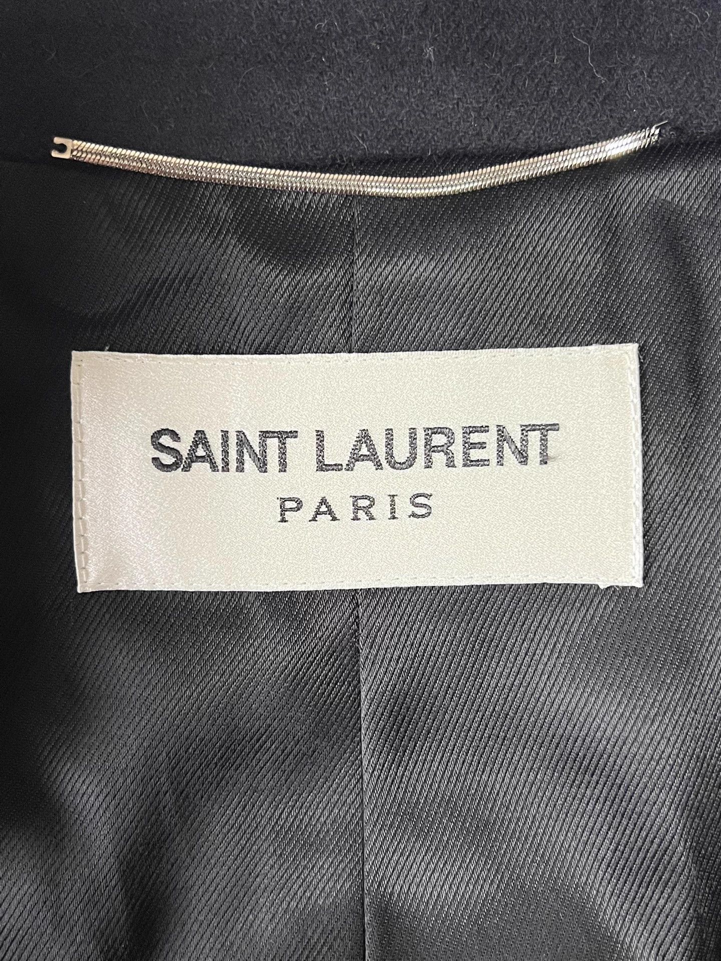 Saint Laurent Paris Saint Laurent men's long wool coat navy blue size 50 Size US M / EU 48-50 / 2 - 7 Thumbnail