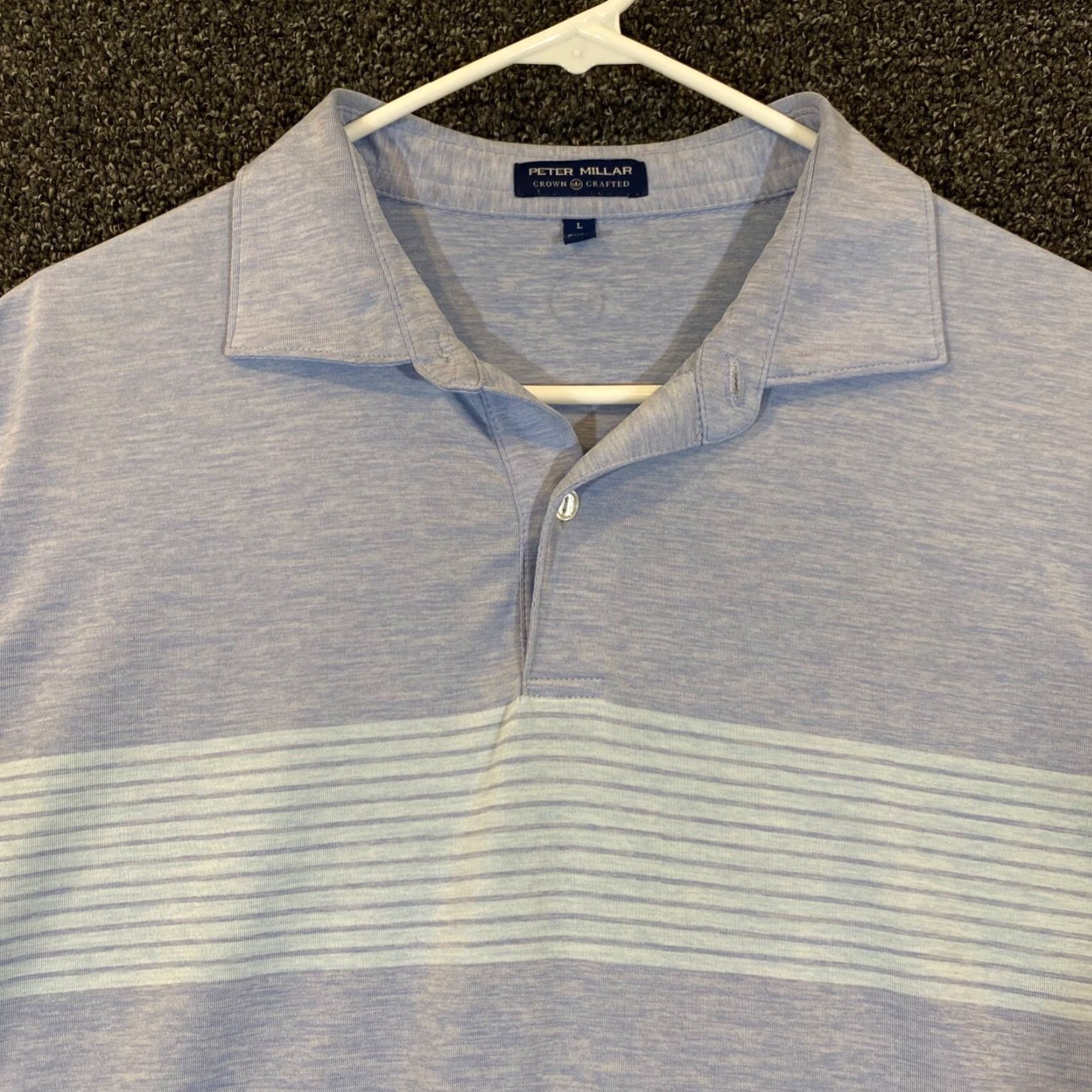 Peter Millar Peter Millar Crown Crafted Polo Mens Large Blue Bayside Resort Golf Shirt S/S Size US L / EU 52-54 / 3 - 2 Thumbnail