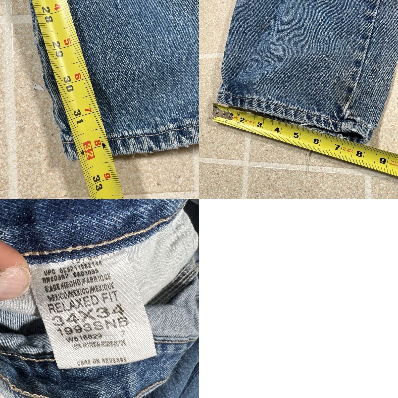 Dickies Dickies Jeans Baggy Loose Fit Denim Distressed 30x32 Blue Men Regular Wide-Leg Y2K Distressed Jeans Size US 30 / EU 46 - 9 Thumbnail