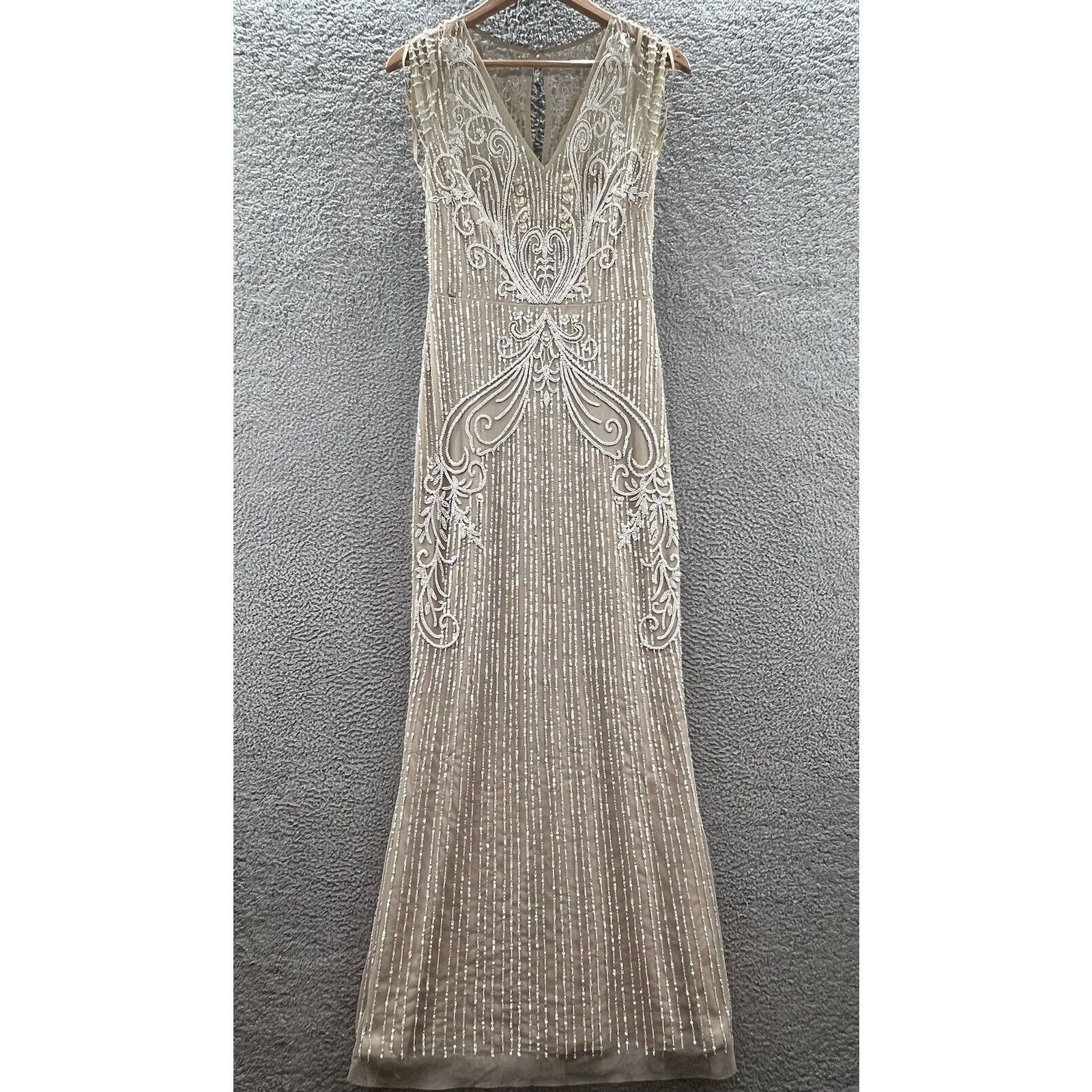 Other BHLDN Sanders Beaded Maxi Dress Formal Bridal Cap Sleeves Size XS / US 0-2 / IT 36-38 - 3 Thumbnail
