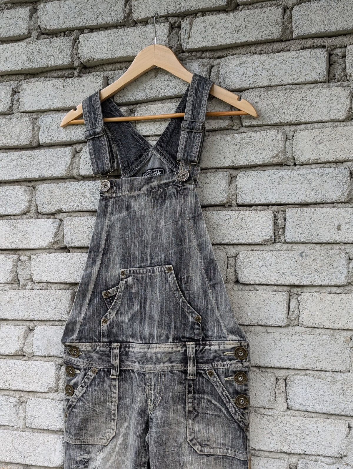 Japanese Brand Overalls Destress Spunky Spirit Sky Bombers Style Size 32" / US 10 / IT 46 - 4 Thumbnail