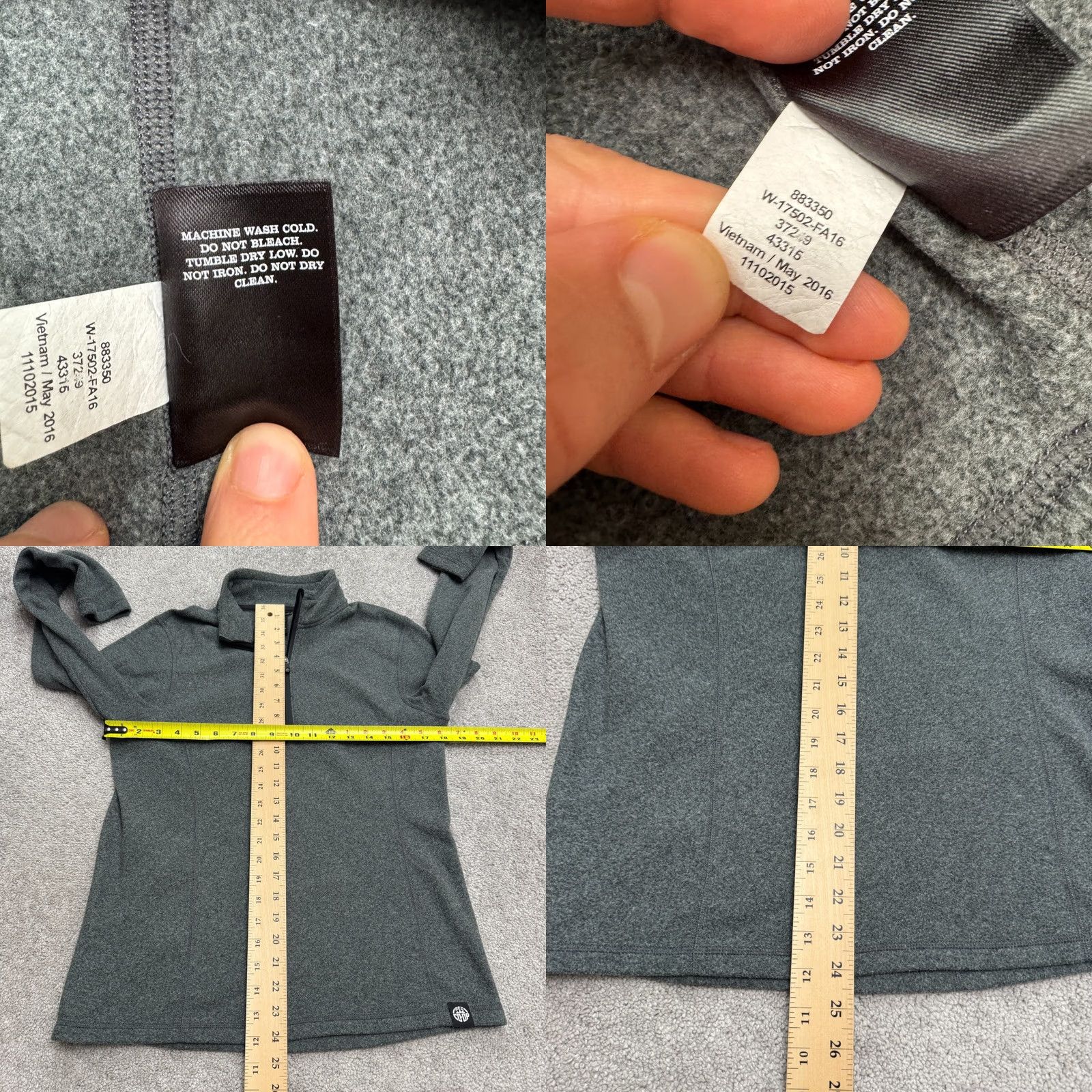 Vintage REI Co-Op 1/4 Zip Pullover Jacket Womens Medium Charcoal Gray Fleece Outdoor Size XL / US 12-14 / IT 48-50 - 8 Thumbnail