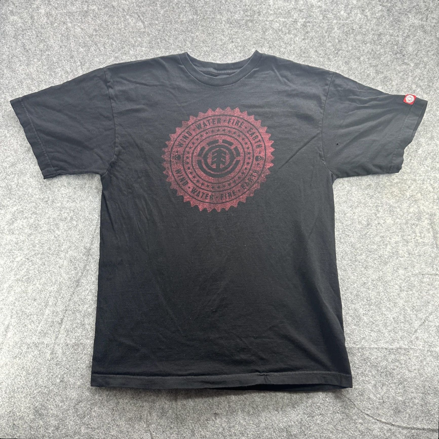 Element Element Shirt Mens Large Black Graphic Wind Water Fire Earth Skate Tee Size US L / EU 52-54 / 3 - 2 Thumbnail